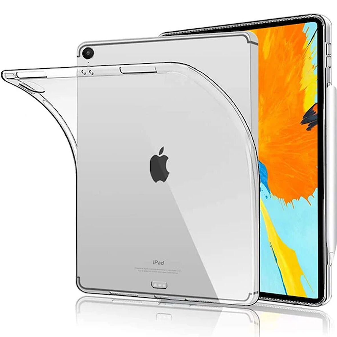 ALLY iPad Pro 11 inch (2021-2020-2018) Ultra Koruma Şeffaf Silikon Kılıf-(5775)