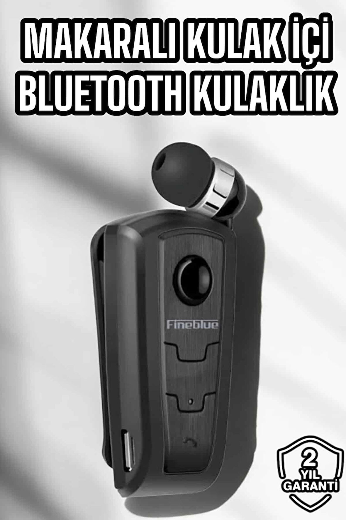 Makaralı Bluetooth Kulaklık Kulak İçi Android iOS Uyumlu Titreşimli