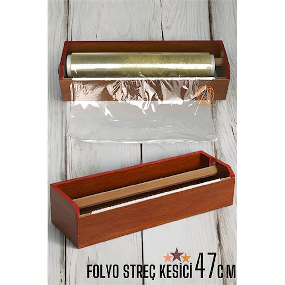 HSNET 47 Cm Ahşap Streçlik Folyo Ve Streç Film Kesici