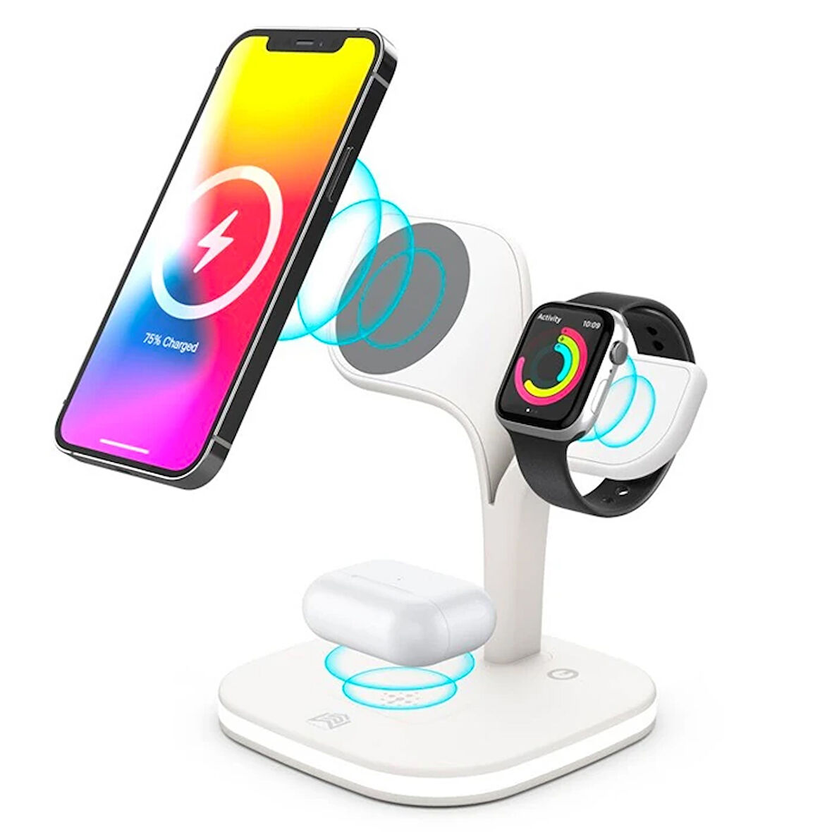 Ally 5in1 iPhone 15-14-13-12 Apple Watch Tutucu Kablosuz Şarj İstasyonu Hızlı Ş