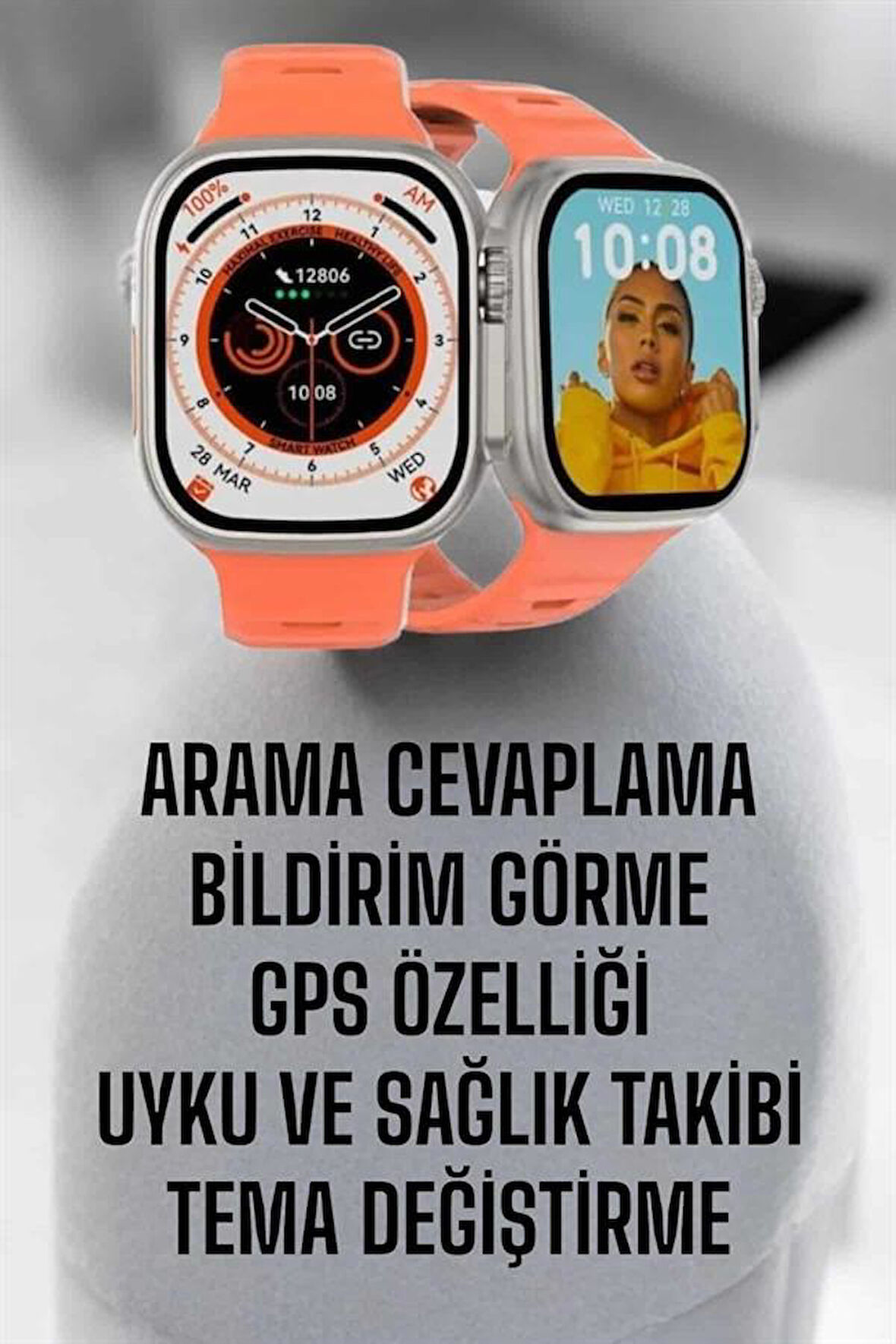 Akıllı Saat GPS Sağlık Ve Uyku Takibi Arama Cevaplayan Bluetooth Bağlantılı