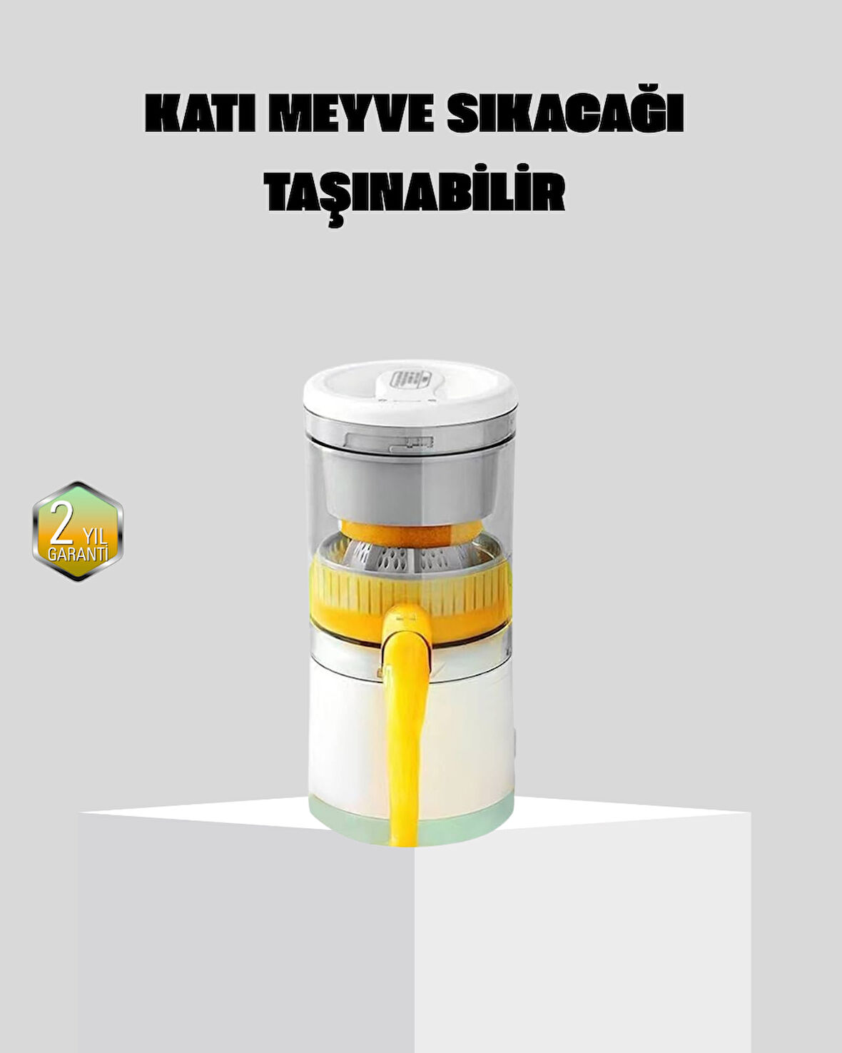 Taşınabilir Katı Meyve Sıkacağı – 45W Güçlü Motor Çift Kesici Bıçak US