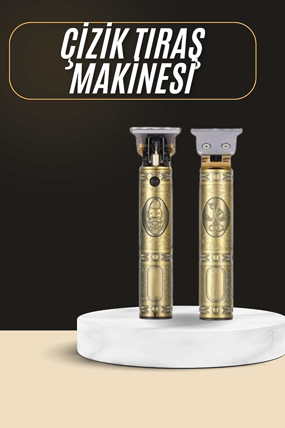 Tıraş Makinesi Şarjlı Çizik Tıraş Paslanmaz Çelik Bıçaklı 4 Taraklı