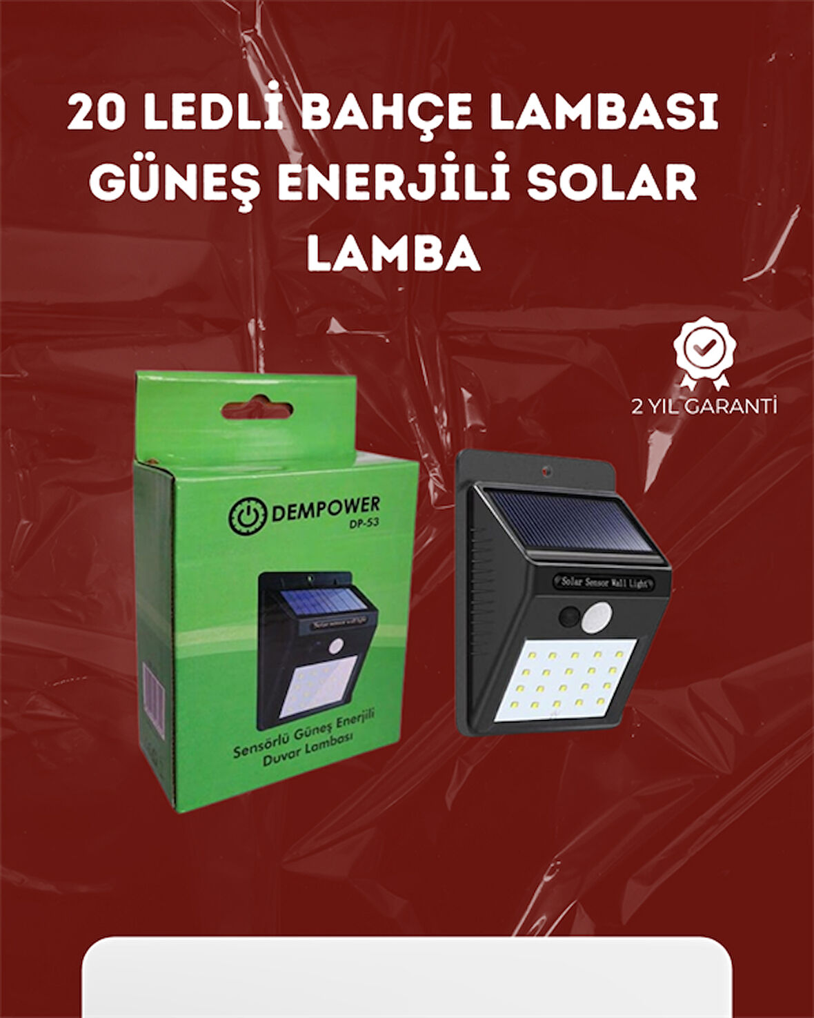 Su Geçirmez 20 LED Solar Aydınlatma | Dış Mekan için PIR Hareket Sensörü ile 