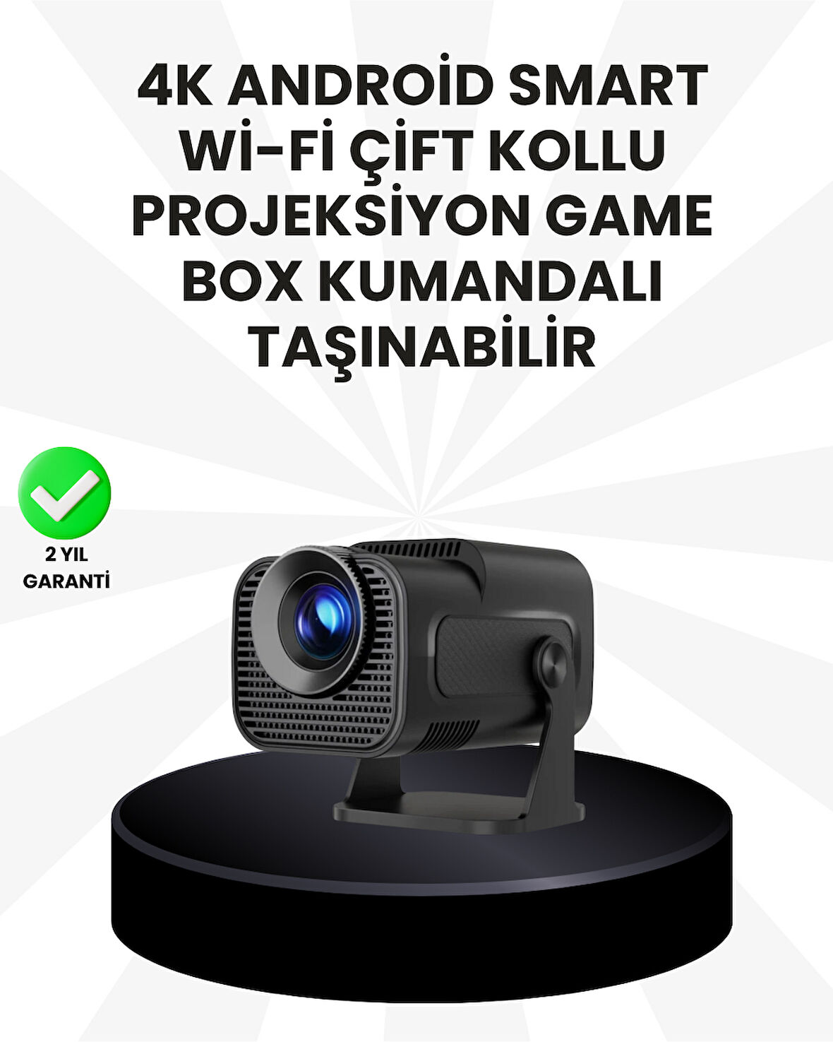 WiFi6 ve Bluetooth 5.4 Destekli LED Projektör - HCS350pro