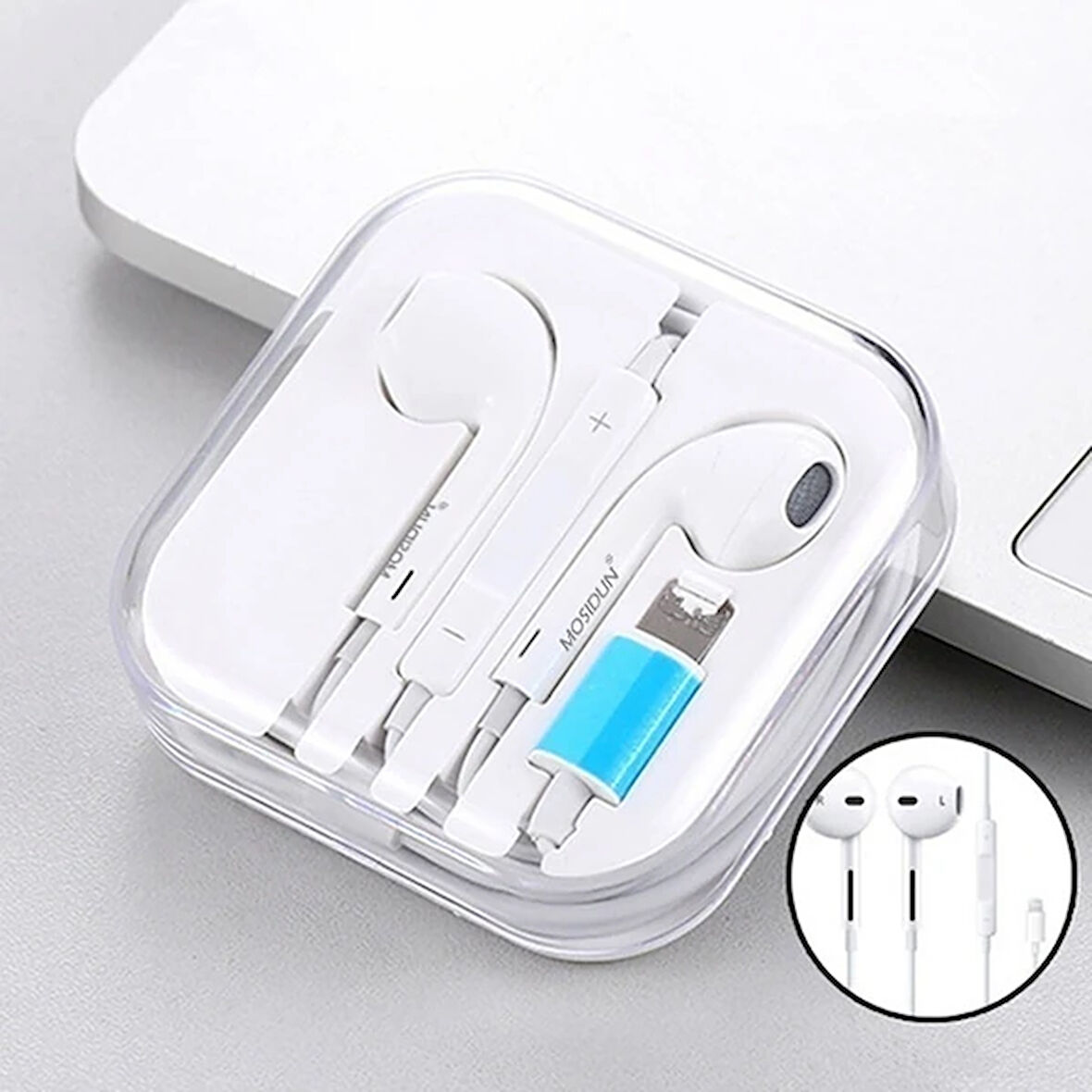 Mosidun İPhone 14-13-12-11-X -XS Mikrofonlu Kulaklık-(5775)