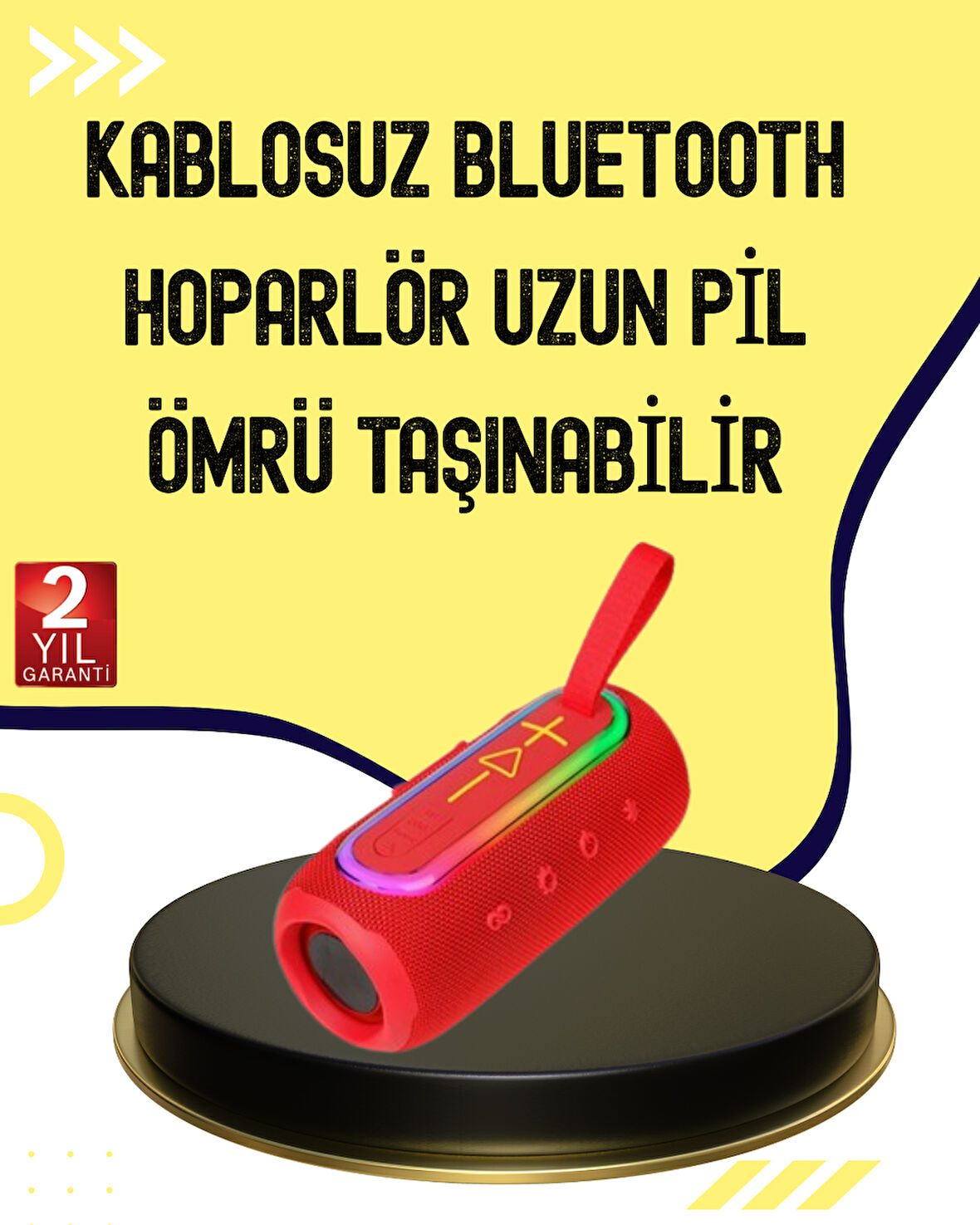 Uzun Pil Ömürlü Bluetooth 5.1 Hoparlör