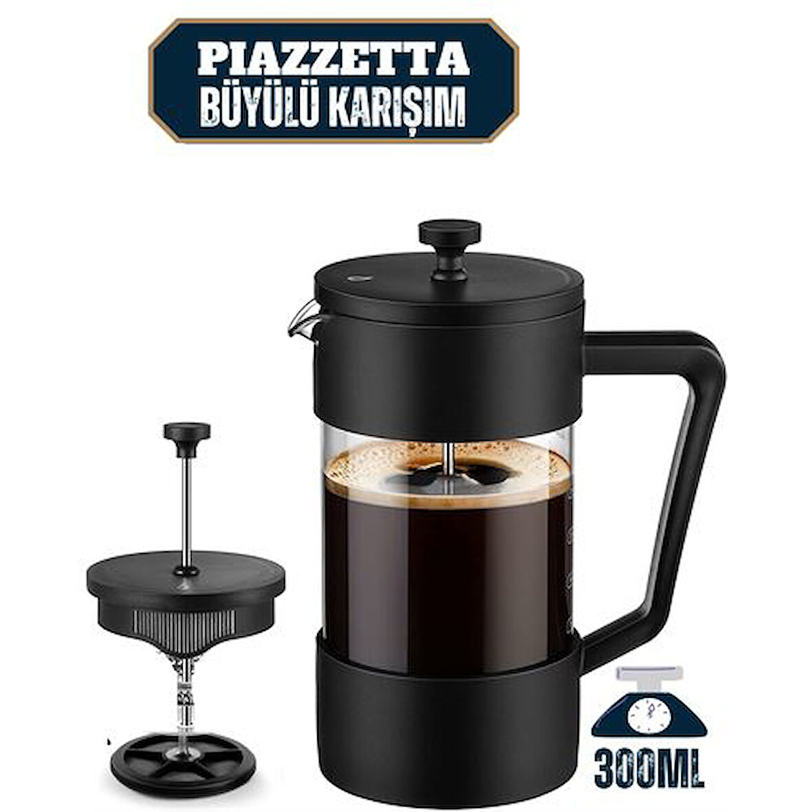 HSNET French Press 300 Ml Piazzetta Büyülü Karışım