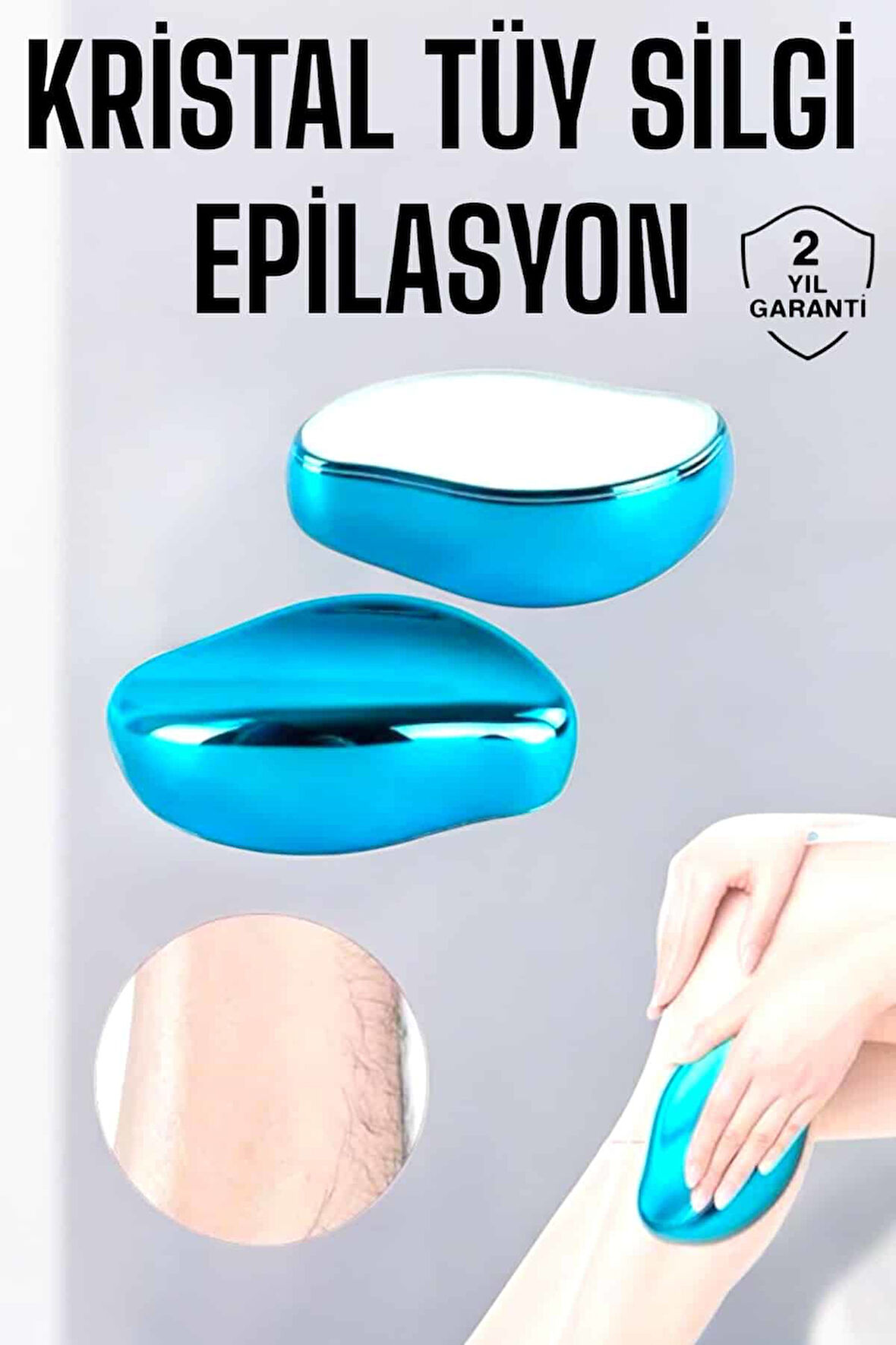 Epilasyon Aleti Bacaklar Kollar İçin Yıkanabilir Kristal Epilatör Tüy Silgi