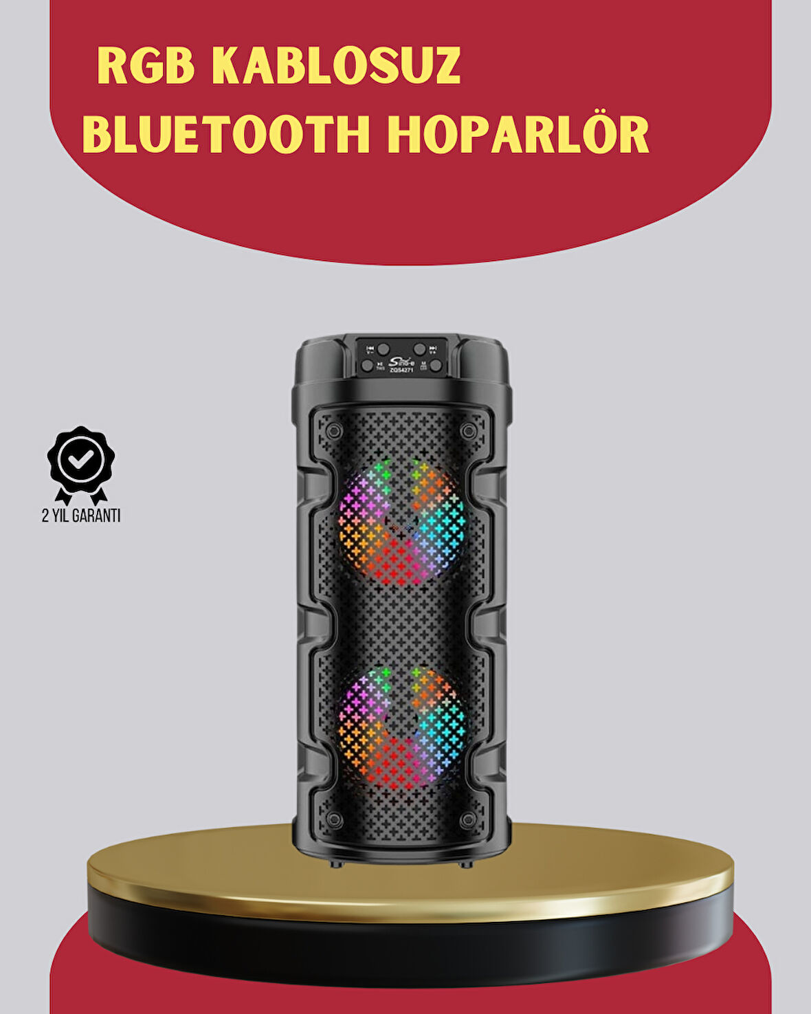 Çift Sürücülü Taşınabilir Kablosuz Hoparlör