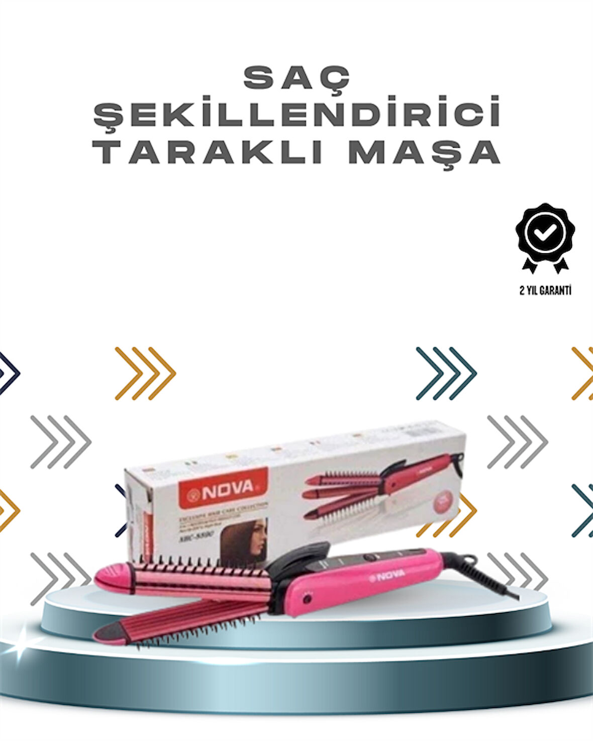 Ergonomik Tasarımlı Fön ve Maşa Uyumlu Saç Şekillendirici Maşa