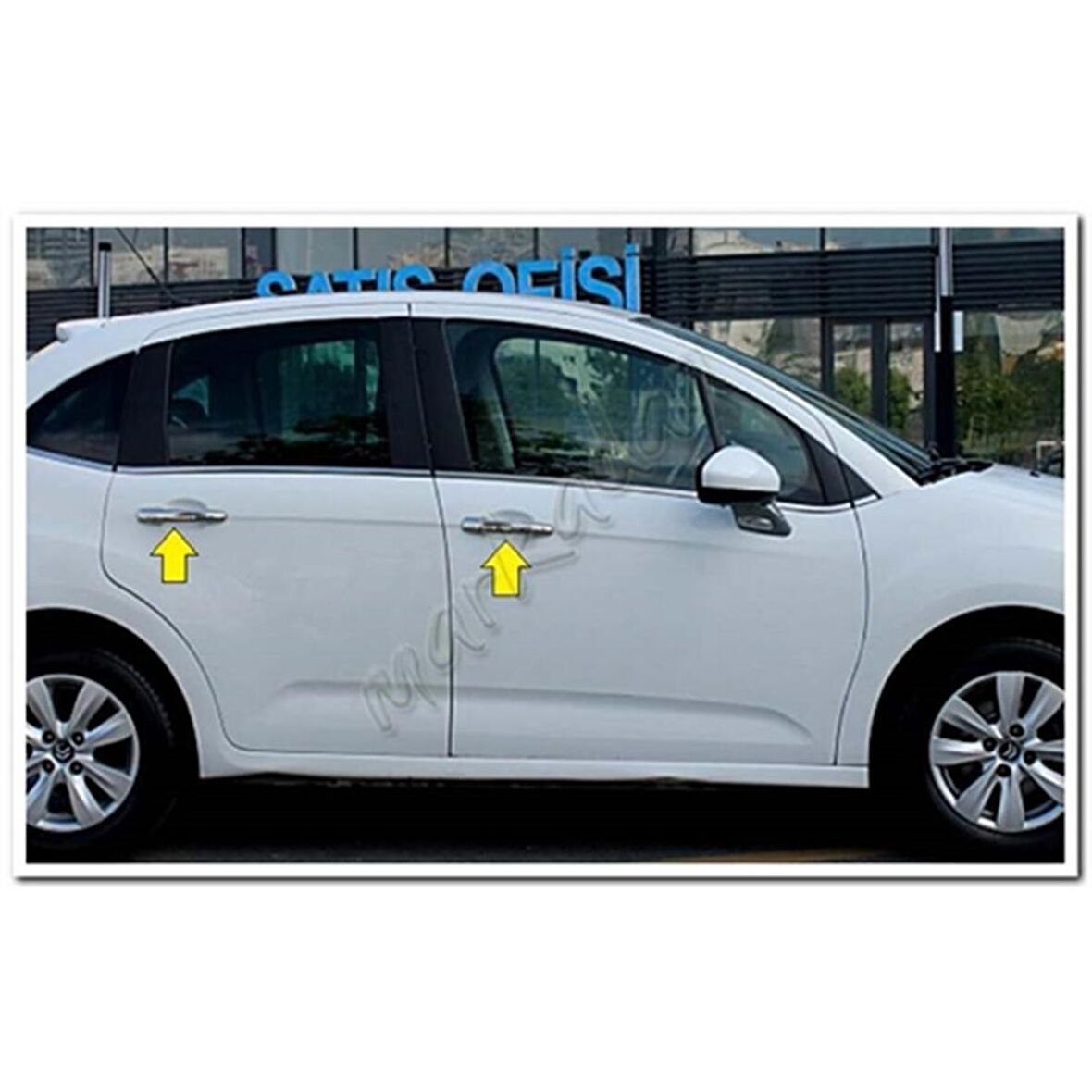 WOC Chrome Citroen C3 Krom Kapı Kolu 2009-2016 4 Kapı Paslanmaz Çelik