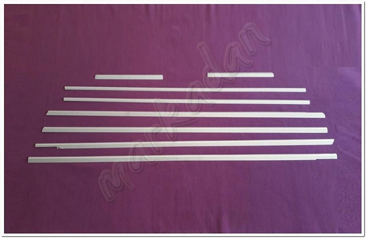 WOC Chrome Mercedes Viano W639 Extra Uzun Şasi Krom Cam Çıtası 2004-2014 8 Parça Paslanmaz Çelik