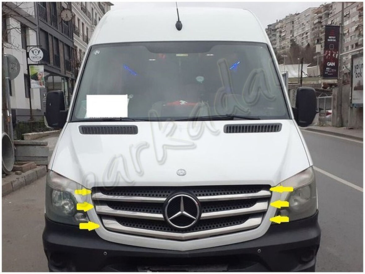 WOC Chrome Mercedes Sprinter Krom Ön Panjur 2013-2018 5 Parça Paslanmaz Çelik