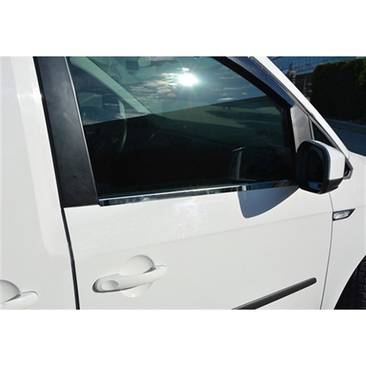 WOC Chrome VW Caddy Krom Cam Çıtası 2015-2020 2 Parça Paslanmaz Çelik