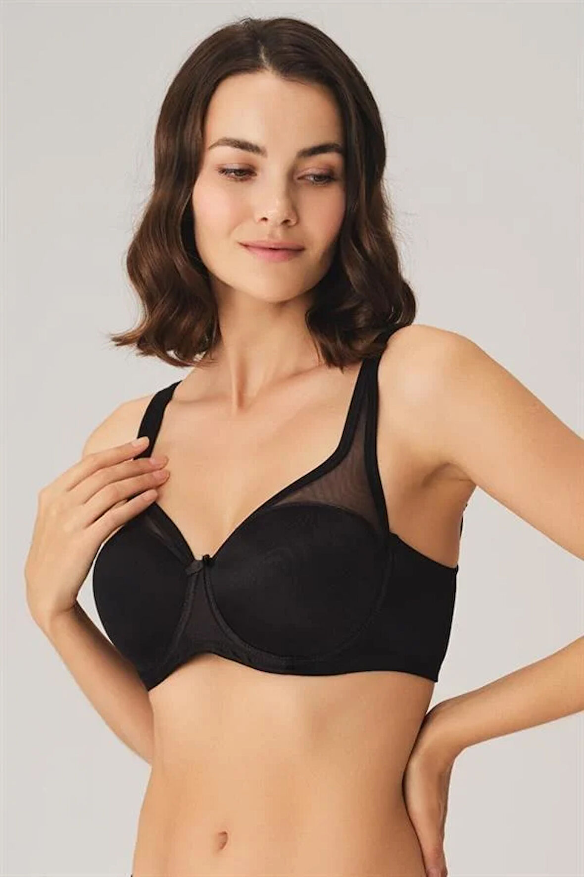 Markano Kadın Balenli Desteksiz Dolgusuz Toparlayıcı Yumuşak Süngerli Günlük Klasik Küçültücü Sütyen (3777)