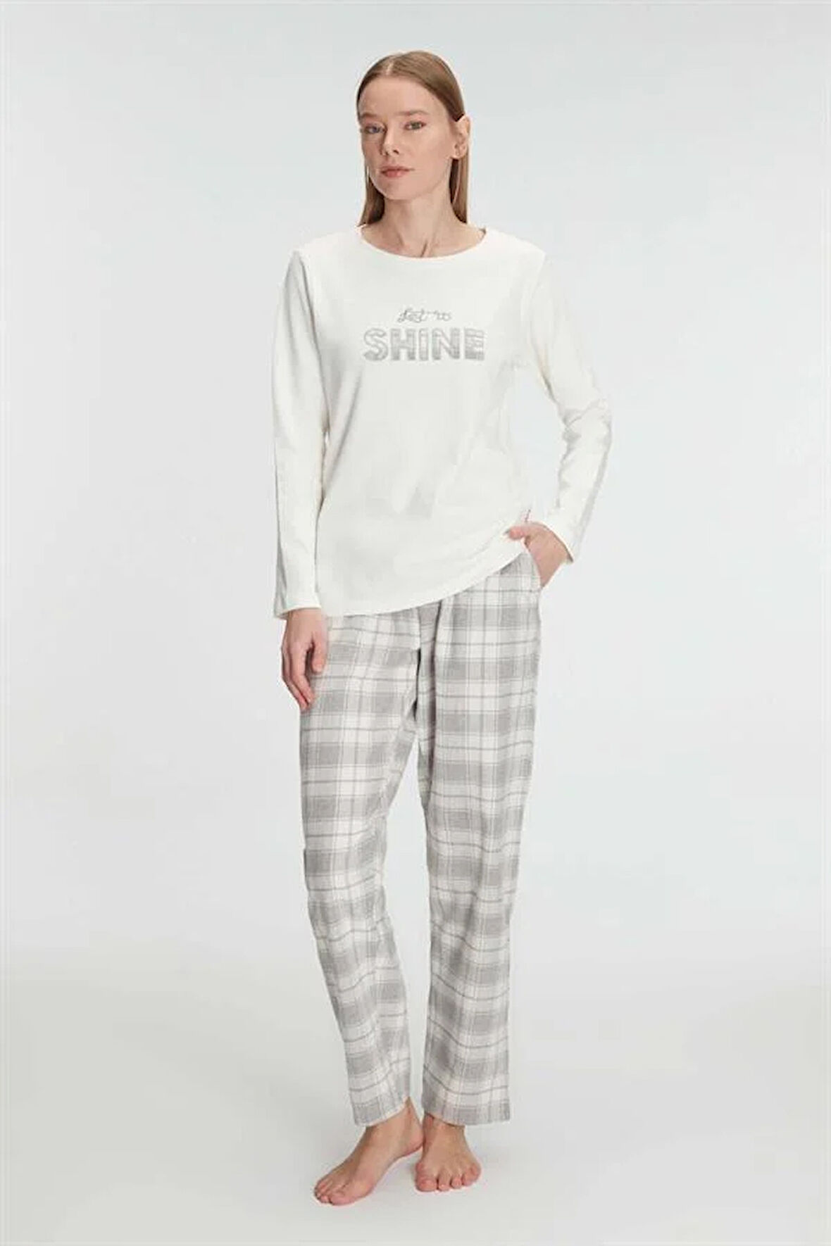 Markano  Uzun Kol Pamuklu Kışlık Pijama Takımı
