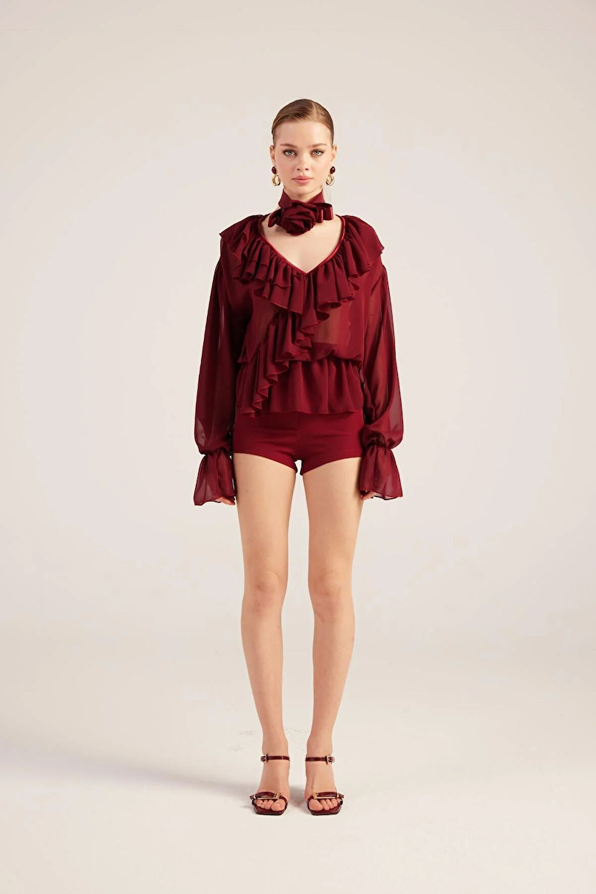 Markano Sassy Gömlek Bordo