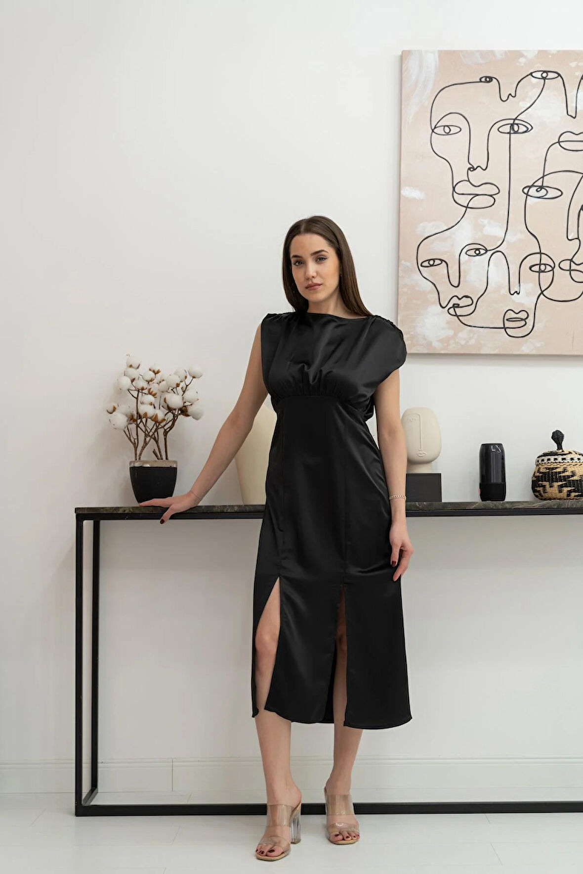 Markano Eteği Yırtmaçlı Helen Elbise