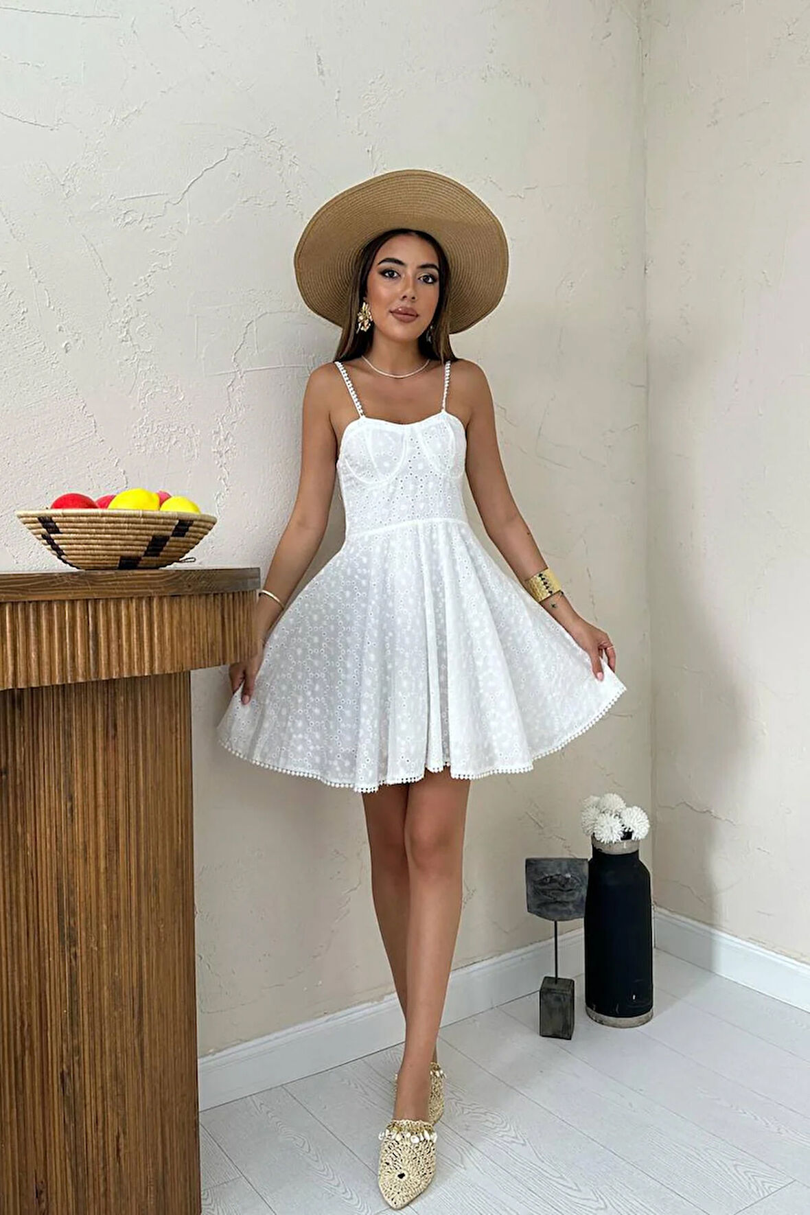 Markano Askılı Fisto Mini Elbise