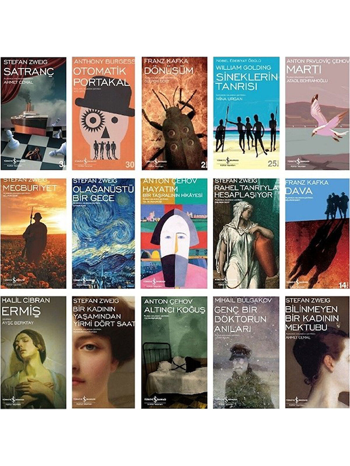 İş Bankası Modern Klasiklerden Seçmeler 15 Kitap Set