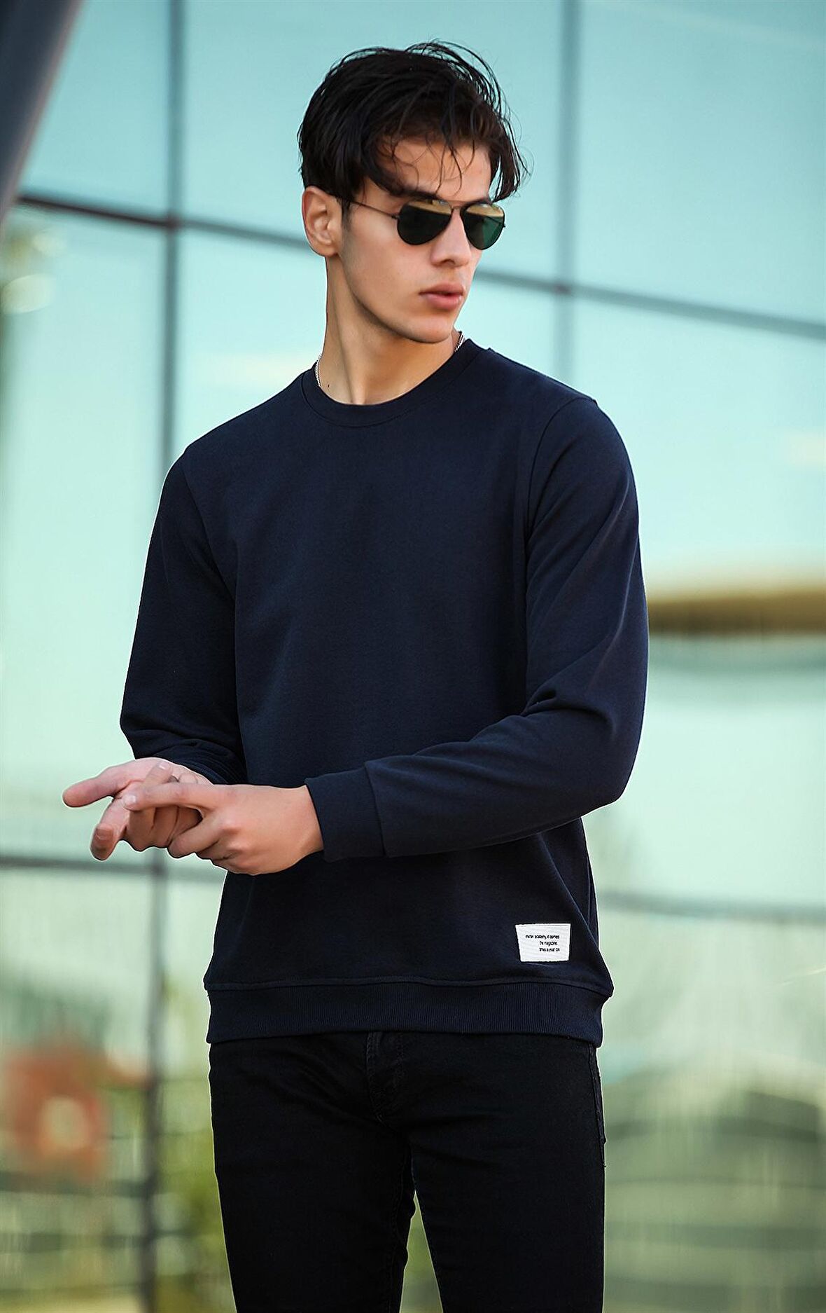 Miron Sıfıryaka Sweatshirt Regular Fit-Lacivert