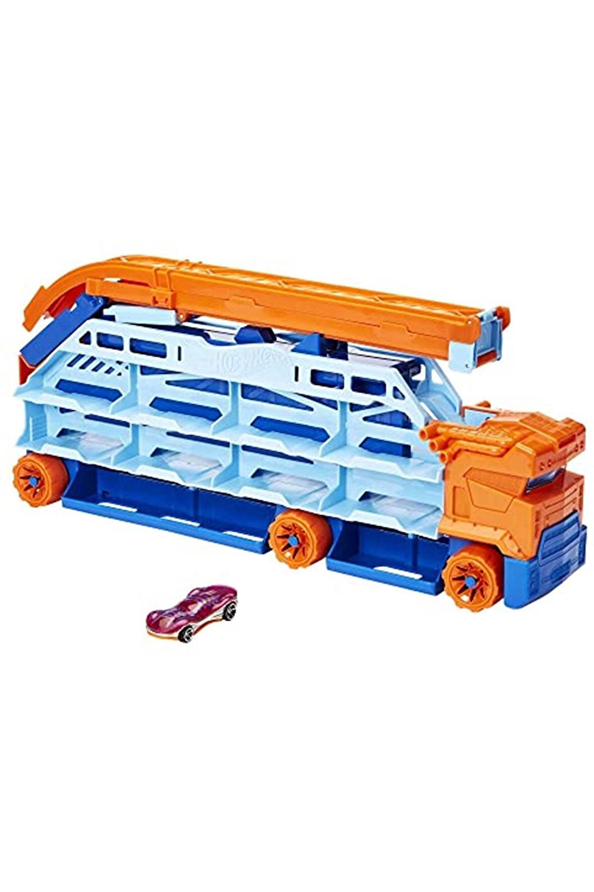 Hız Rampalı Tır, Taşıyıcı Tır, 1 Adet Araba Dahil, 20'den Fazla 1:64 Ölçekli A