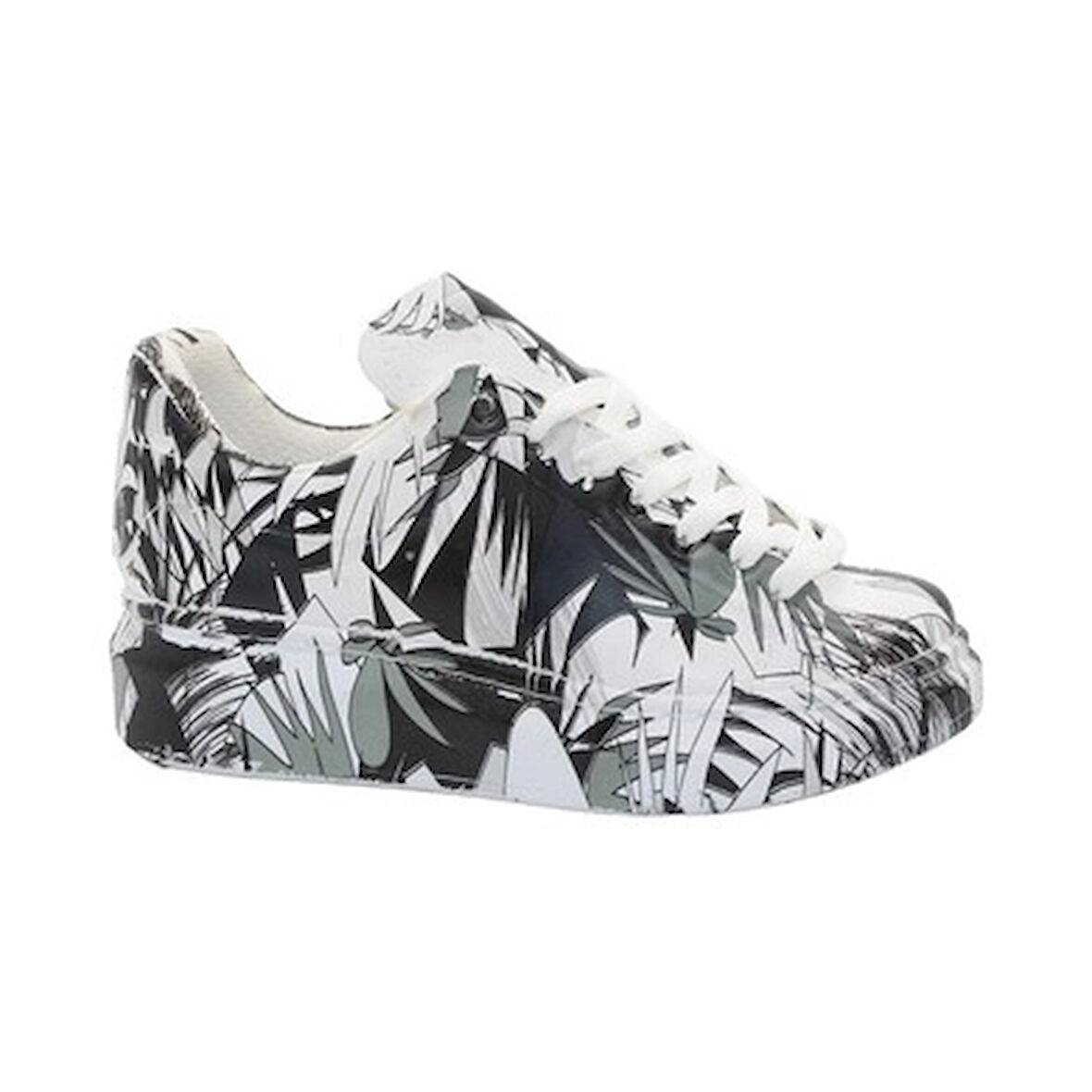 Mergenshoes 0330 Beyaz Füme Dikişli Günlük Kadın Spor Ayakkabı