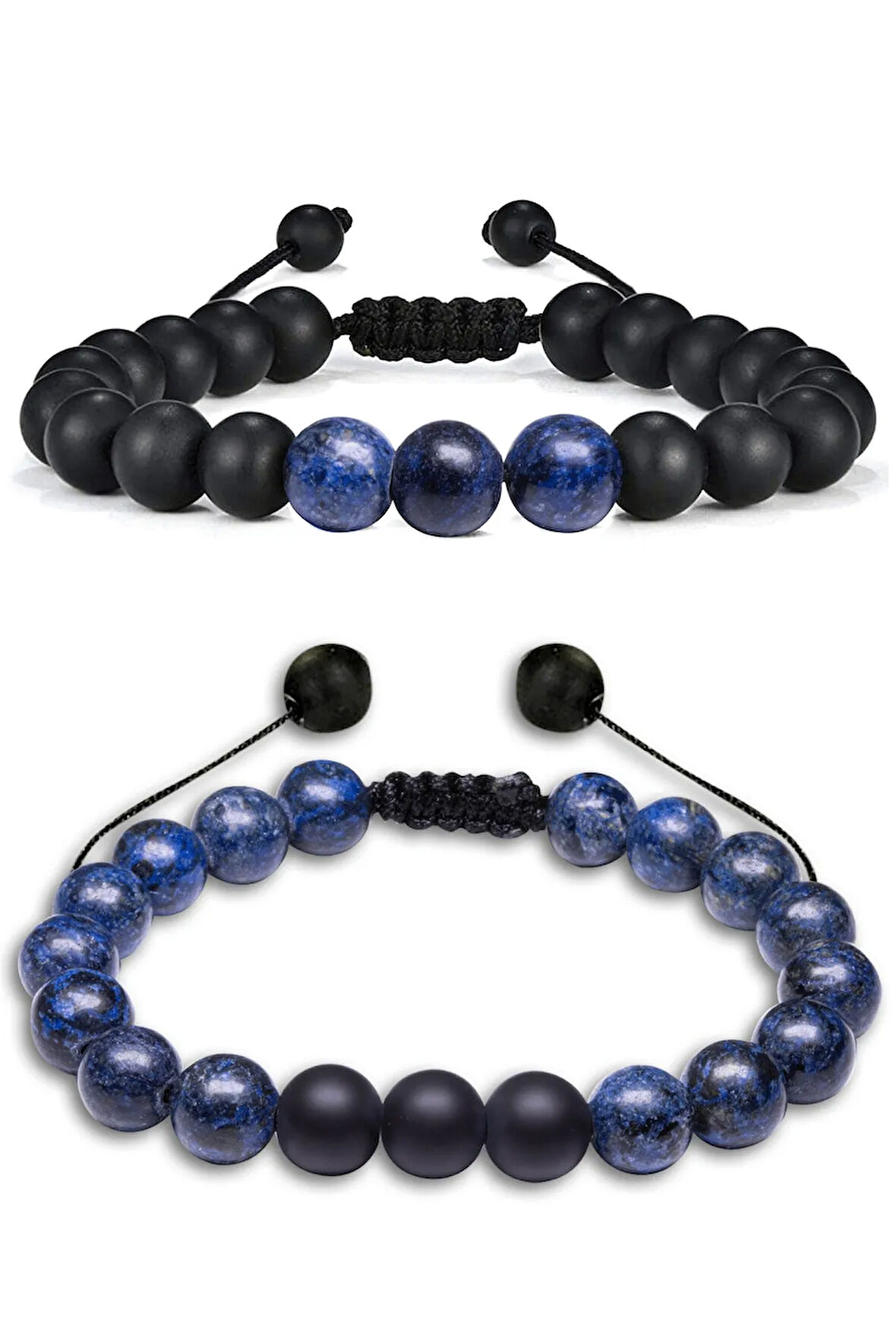 Sodalit Taşı Doğal Taş Bileklik Seti