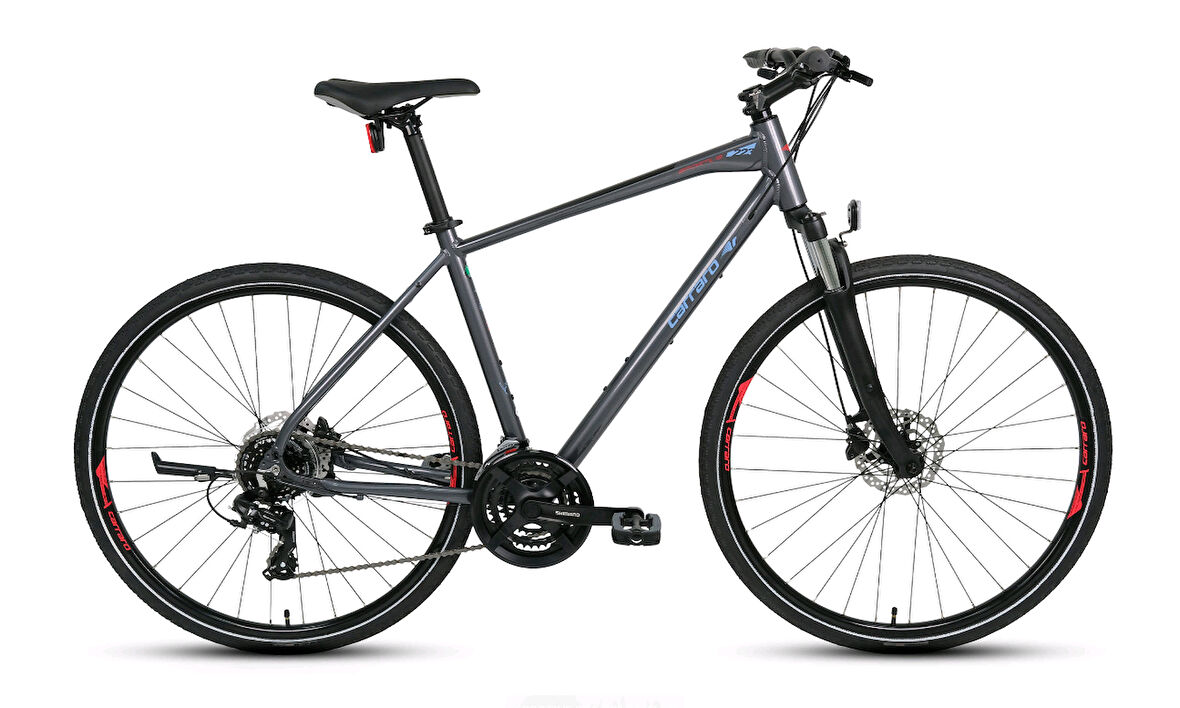 Carraro Sportive 223 28 Jant Hd Şehir Bisikleti (Antrasit Kırmızı Açık Mavi)