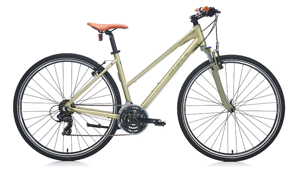 Carraro Sportive 222 28 Jant V-Fren Şehir Bisikleti (Lime Yeşil Koyu Yeşil Kahverengi)