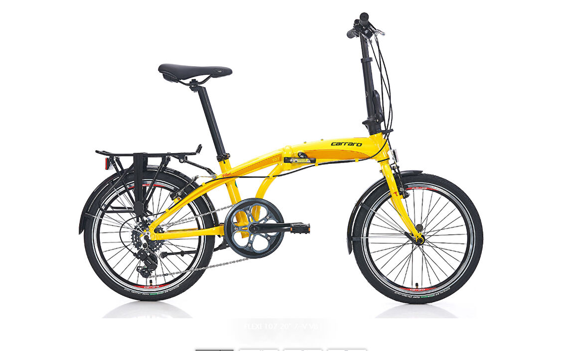 Carraro Flexi 107 20 V Katlanır Bisiklet (Sarı Siyah Kırmızı)