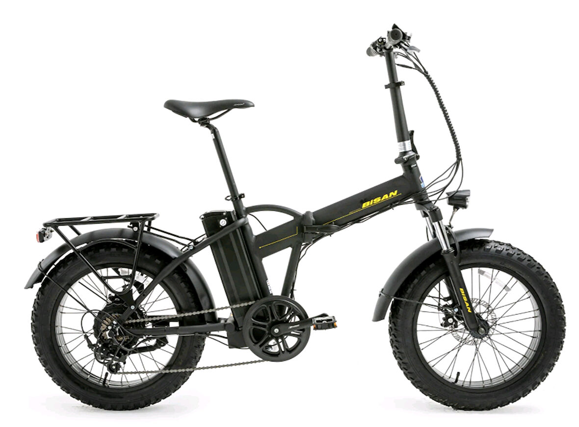 Bisan E-Folding F2 Elektrikli Katlanır Bisiklet (Metalik Gri)