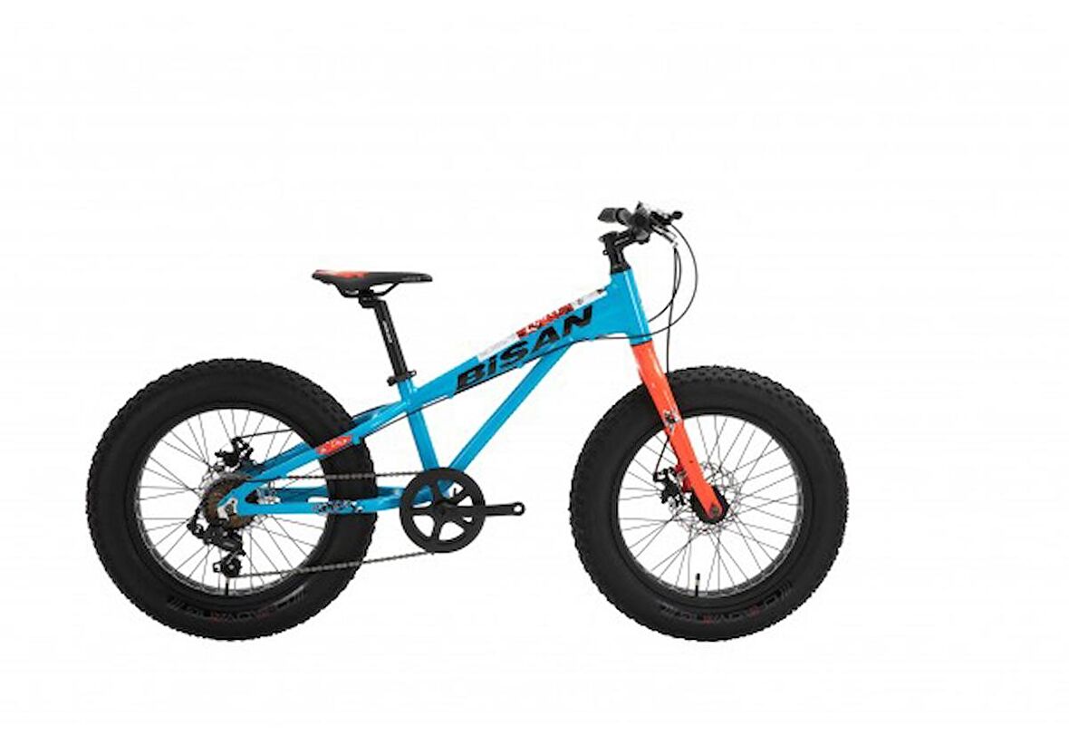 Bisan Limit 20 Çocuk Bisikleti Fat Bike (Mavi Turuncu)