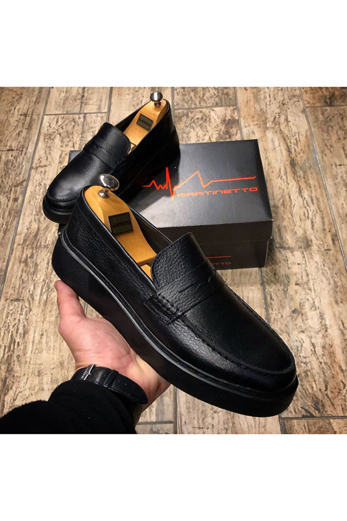 HAKİKİ DERİ EVA TABAN SİYAH GÜNLÜK ERKEK AYAKKABI MRTAEVA1000