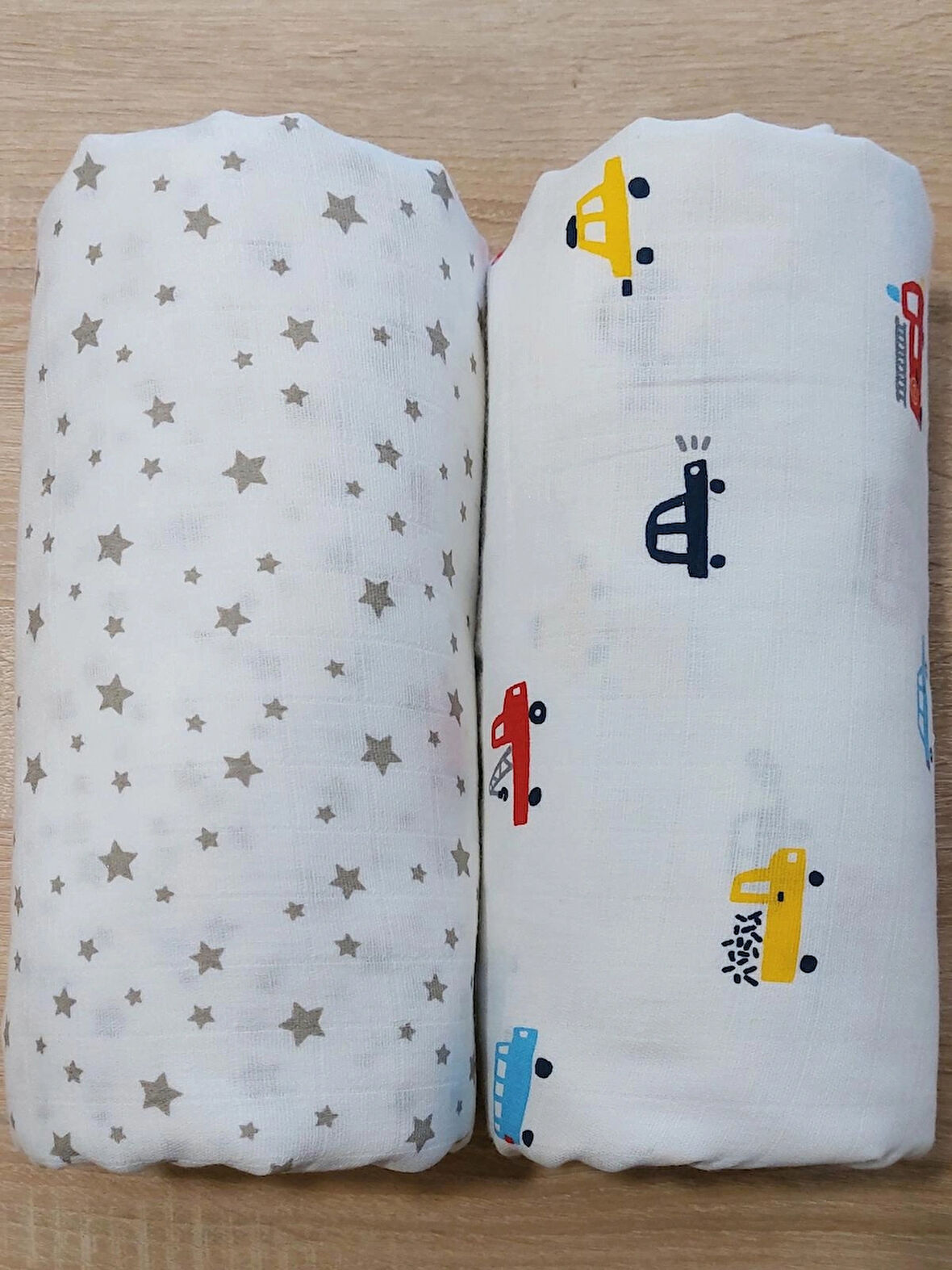 Star Müslin Bebek Battaniyesi, 2 Adet, Kundak Battaniye, Puset Örtüsü