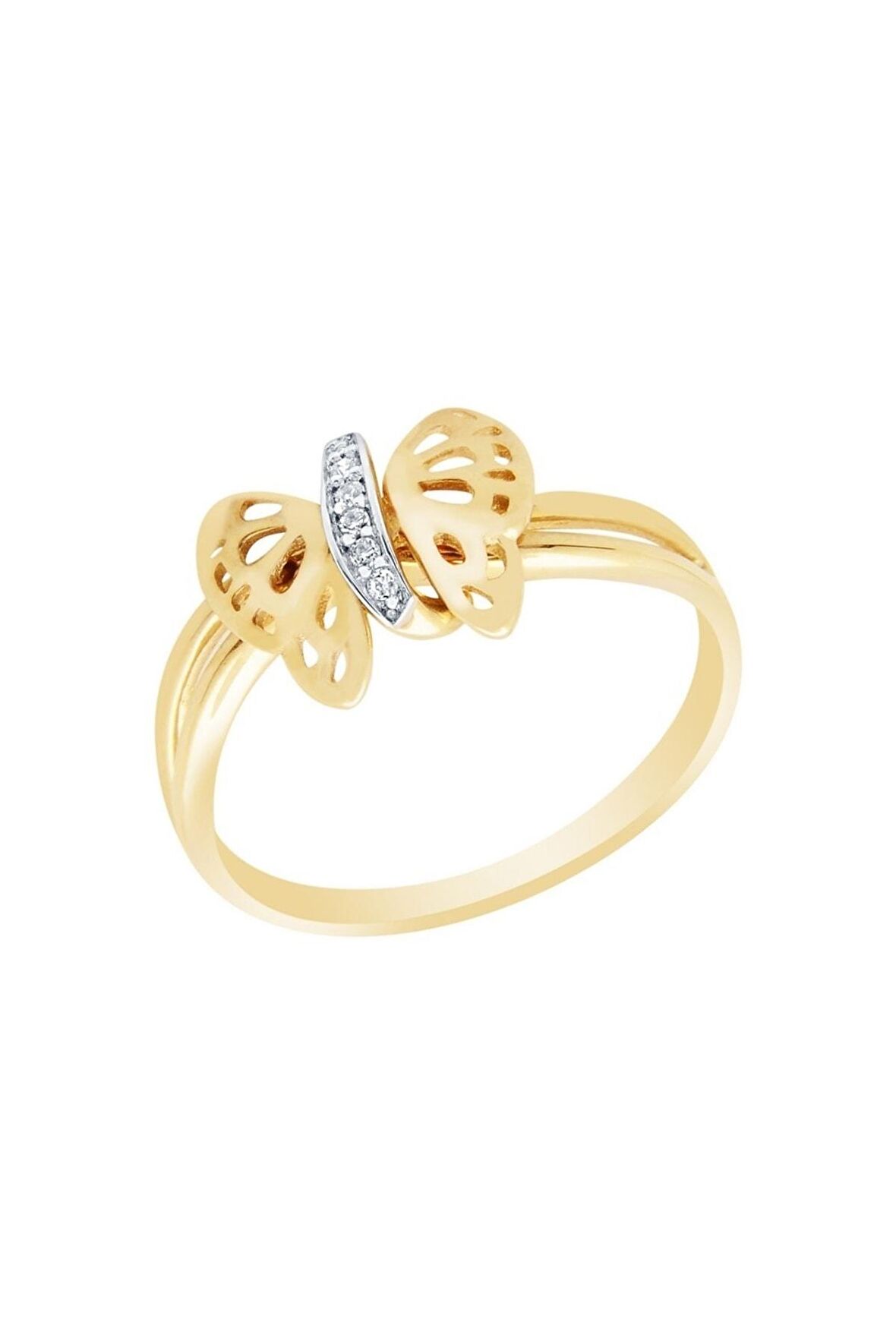 14 Ayar Altın Kelebek Figürlü Yüzük