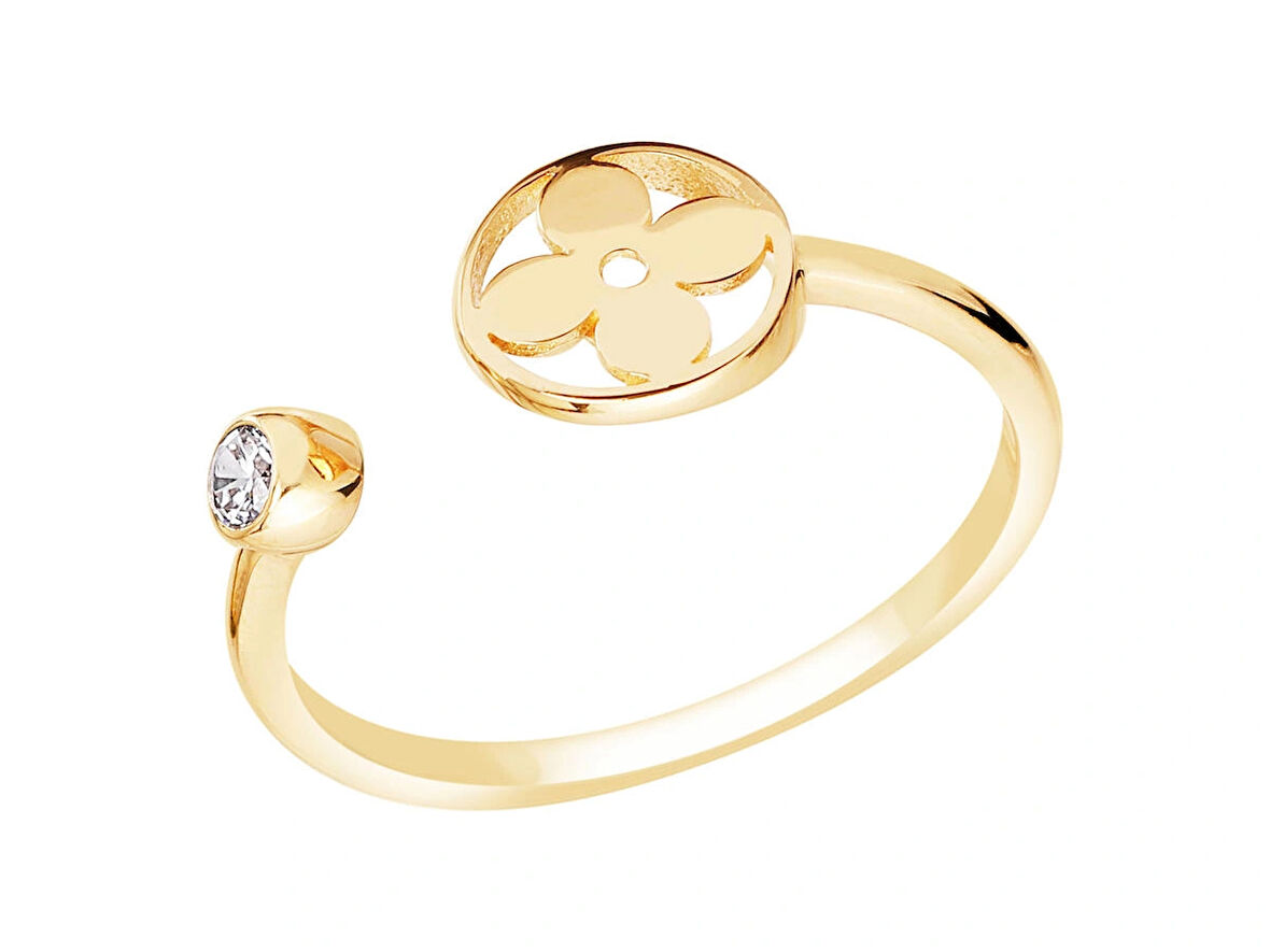 14 Ayar Sarı Altın Trend Yüzük