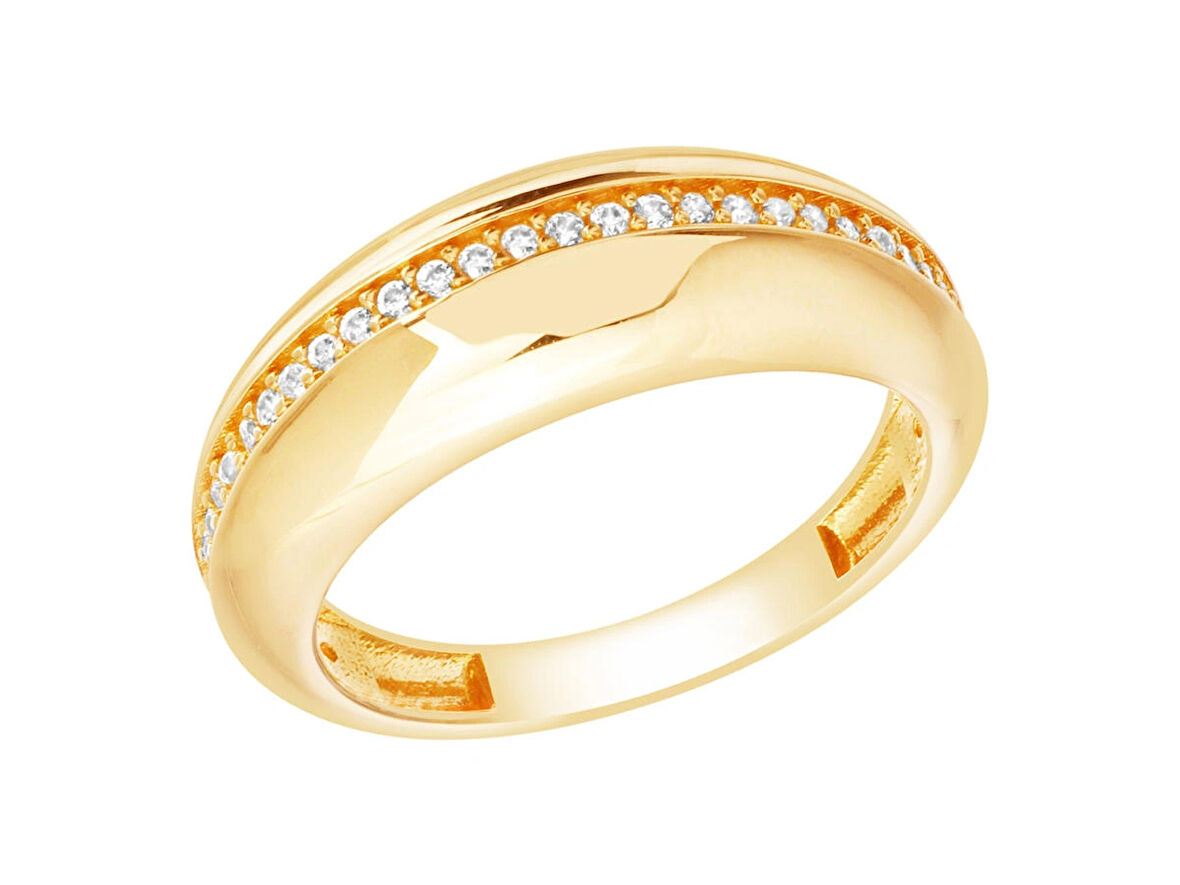 14 Ayar Sarı Altın Trend Yüzük