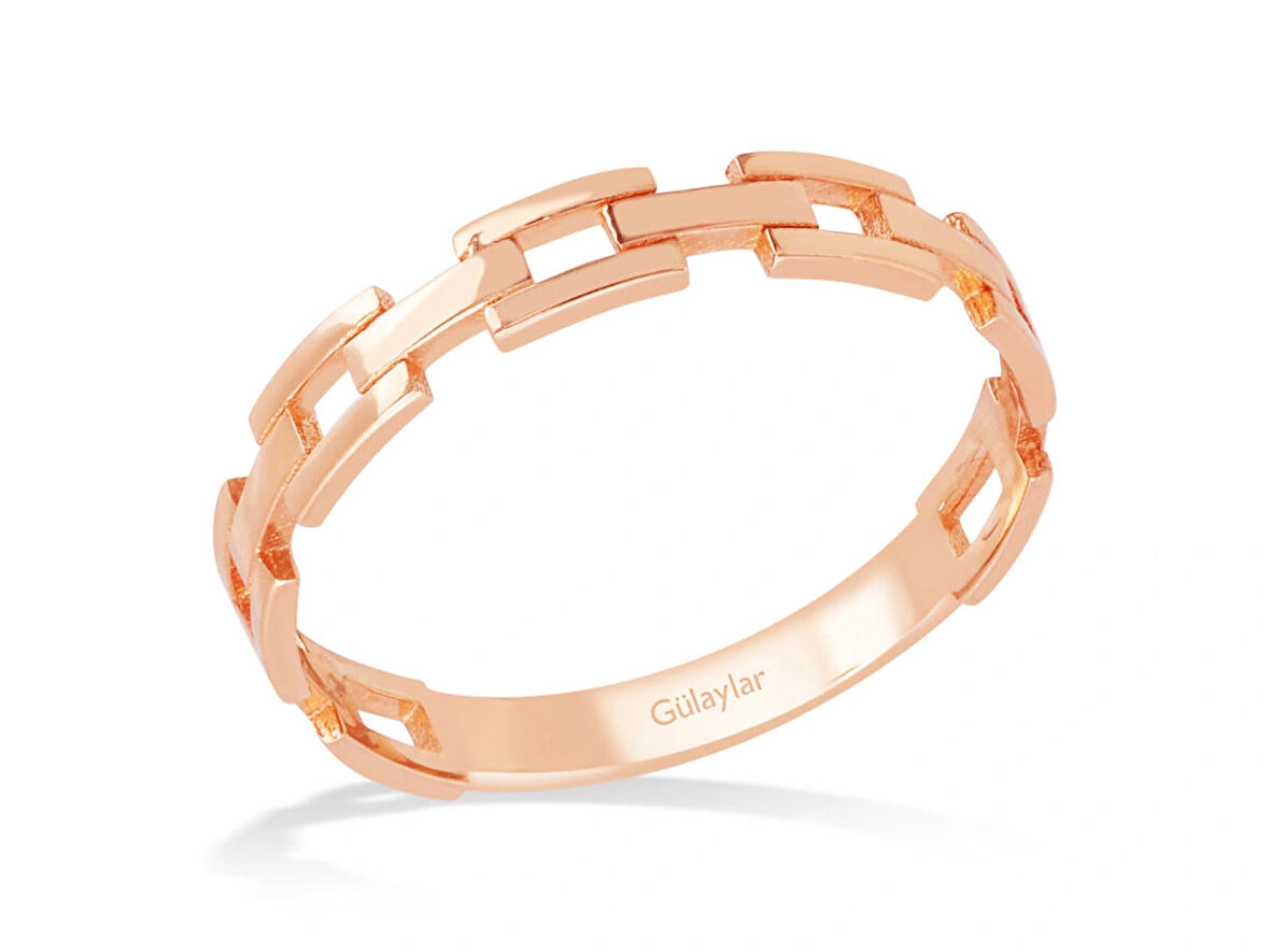 14 Ayar Rose Altın Trend Yüzük