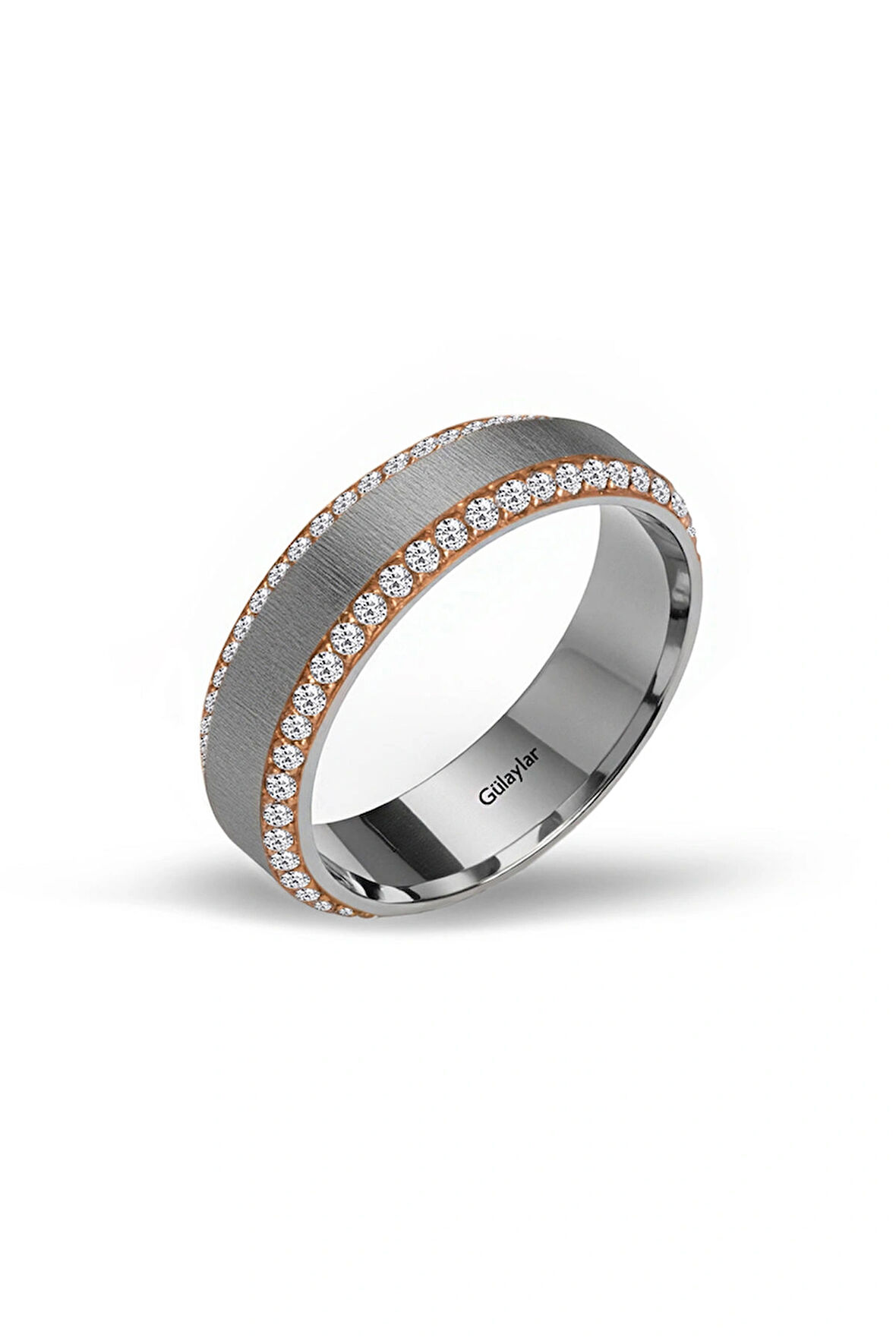 Amore Koleksiyonu Kadın Taşlı Bijuteri Modern Alyans