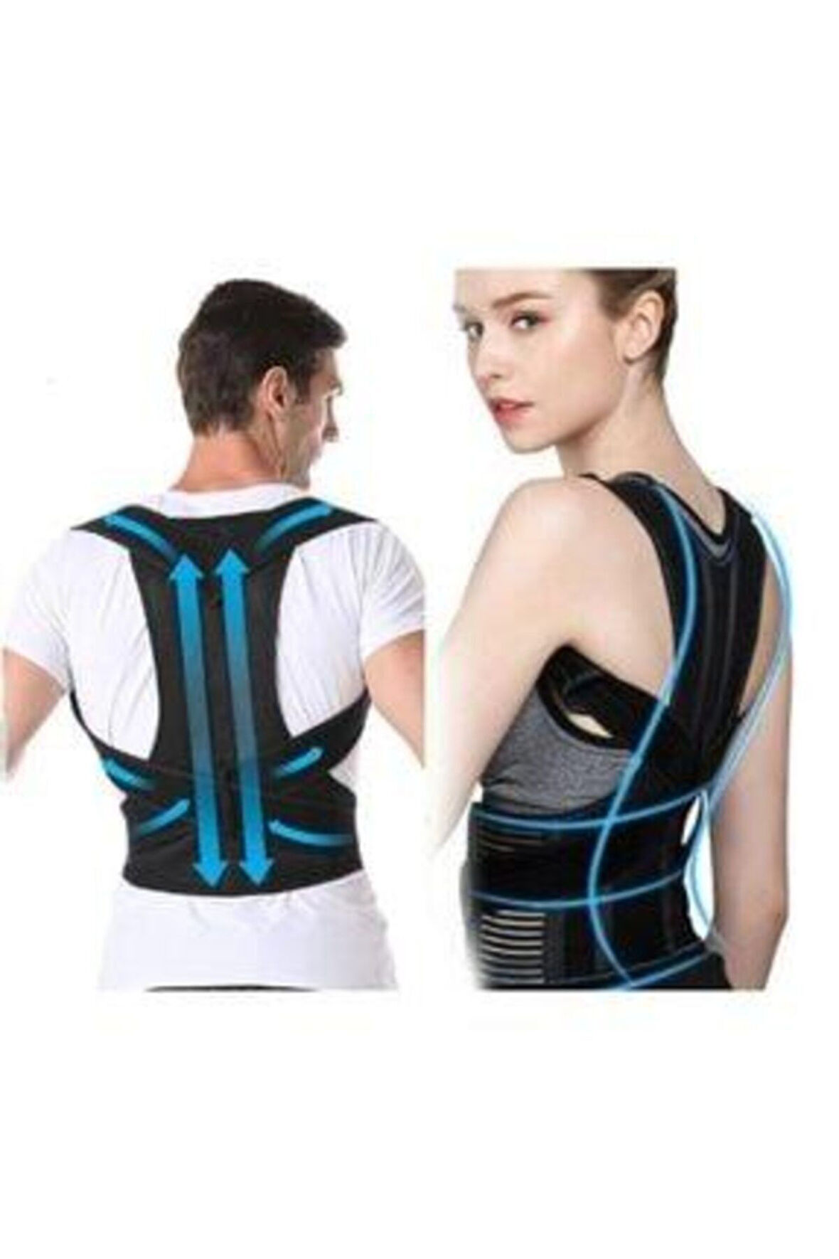 Dik Duruş Bel Sırt Destekli Balenli Korse Omuz Sırt Korsesi