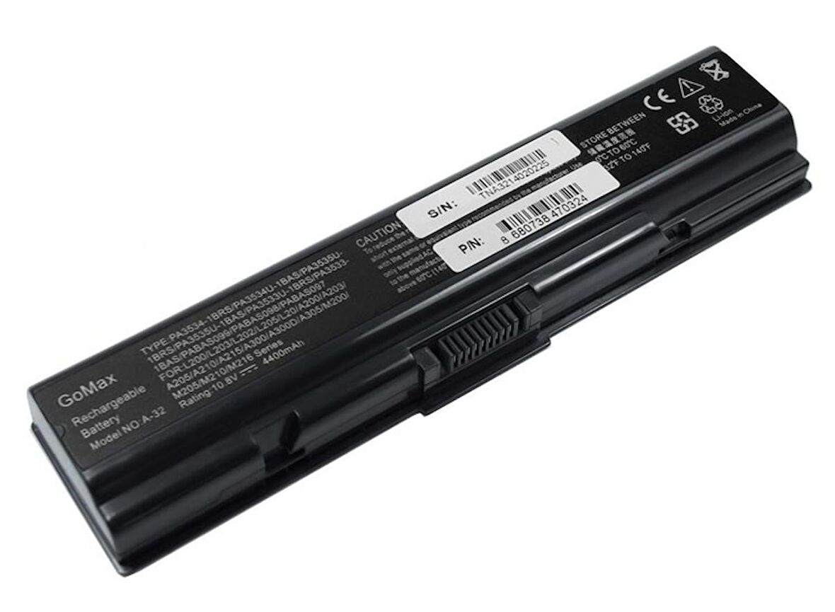 TOSHİBA SATELLİTE L300-1A3 L300-11M L200  A350-22H  LAPTOP PİLİ