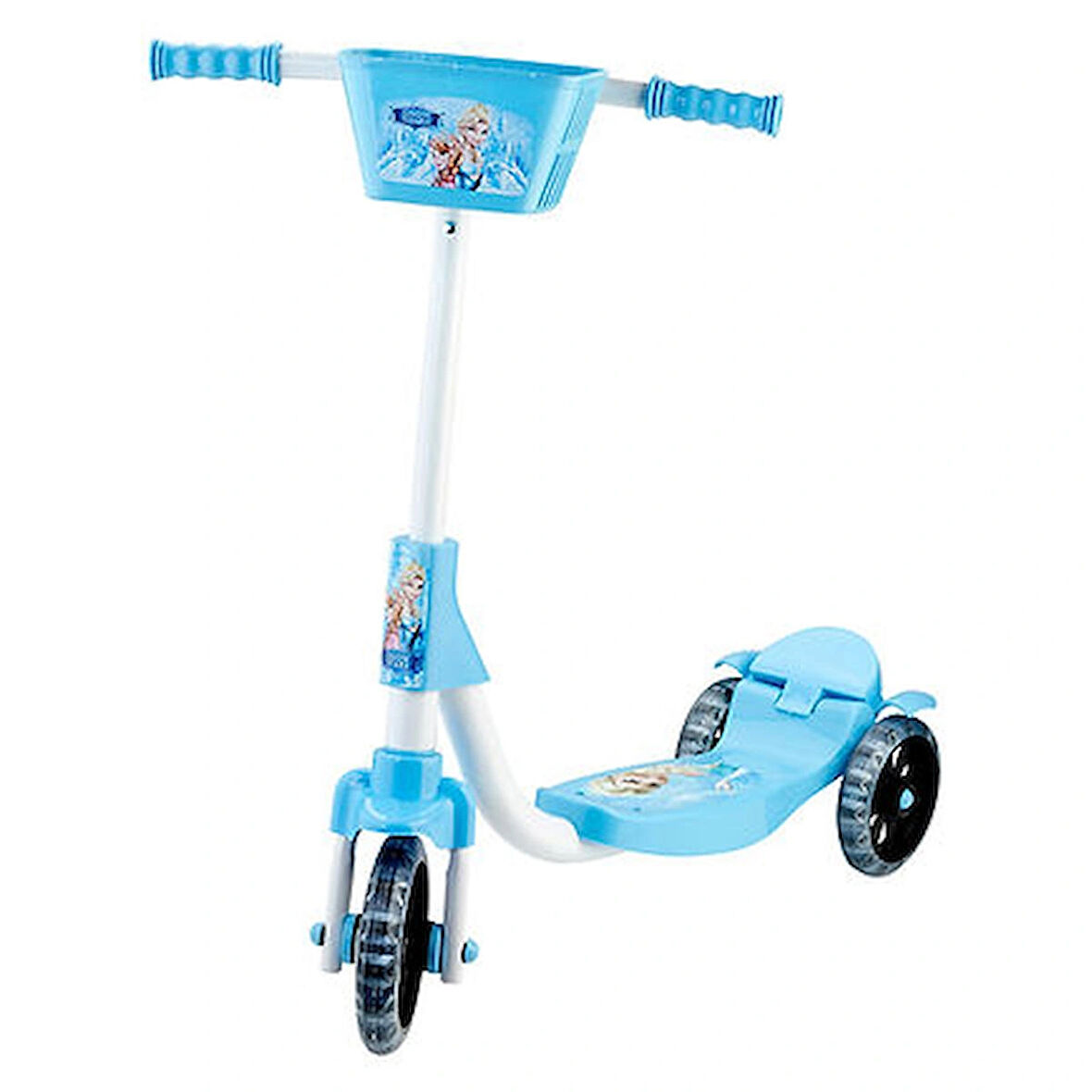 Bebeciden Silikon Tekerli Sepetli Frenli Scooter