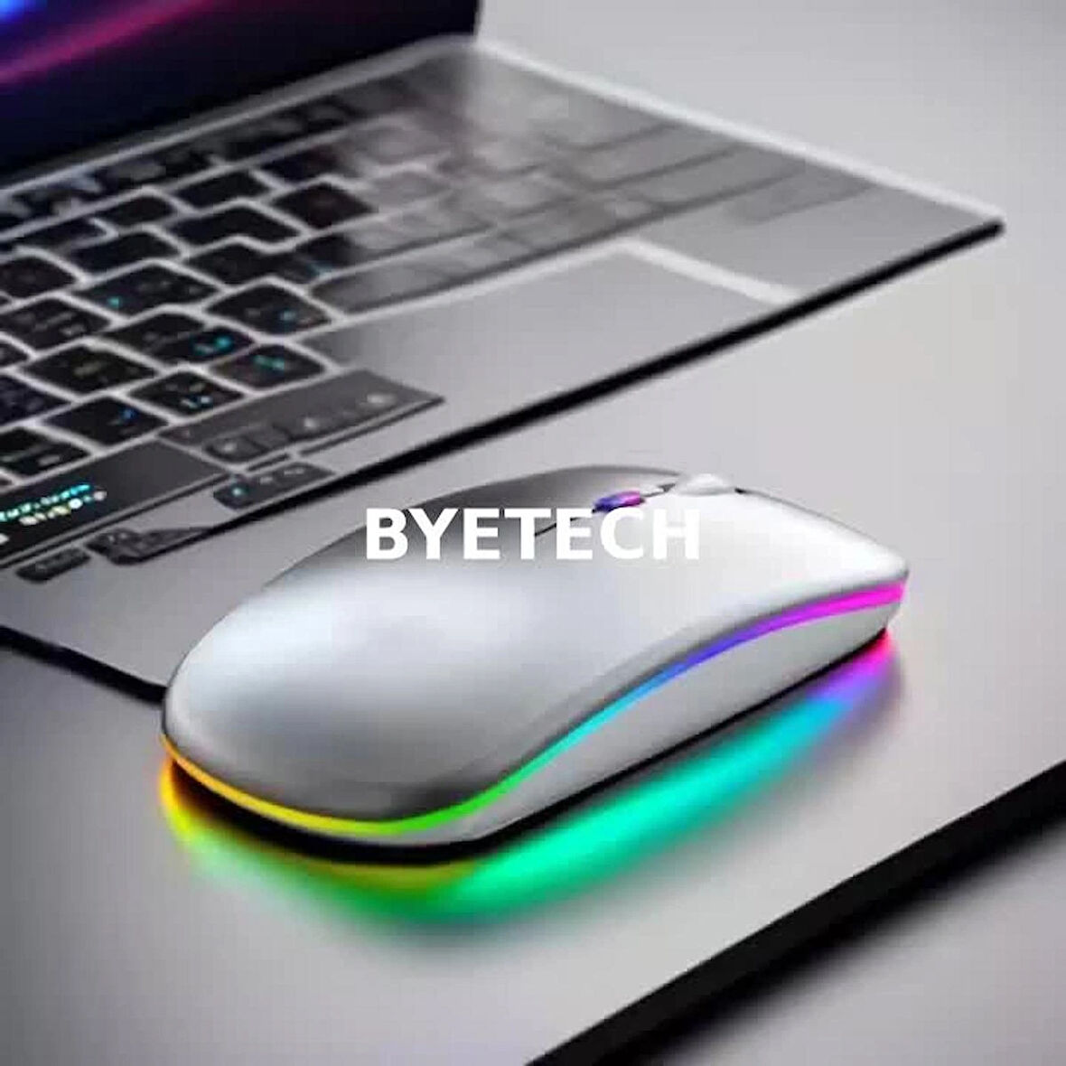 Kablosuz Şarjlı,bluetooth, Ultra Slim Led, 2.4 Ghz,2400 Dpı, Sessiz Tık _ Gecikmesiz, Oyuna Uygun