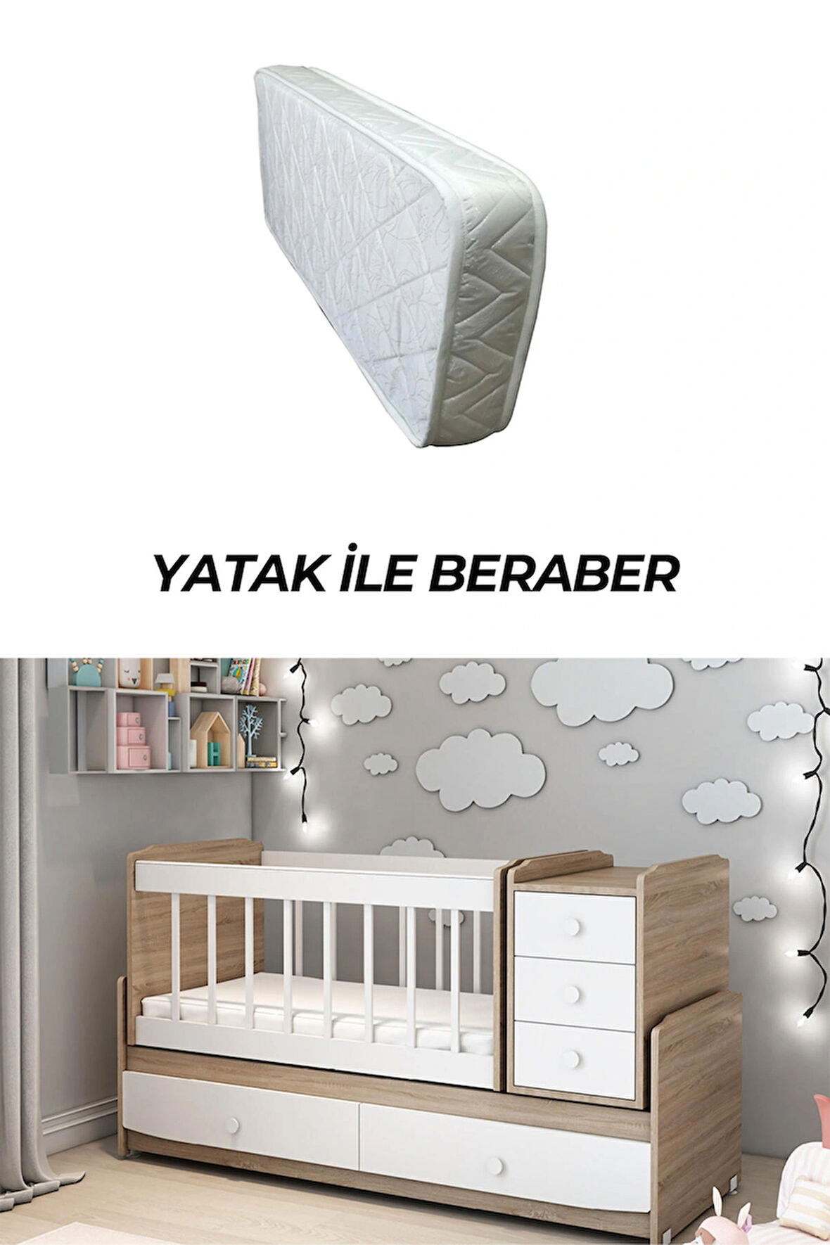 PATİKO MS 290 BÜYÜYEBİLEN YATAKLI BEŞİK