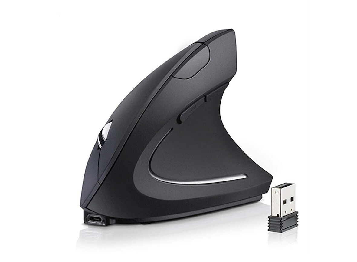 DİKEY ERGONOMİK KABLOSUZ MOUSE FARE WİRELESS 6 TUŞLU