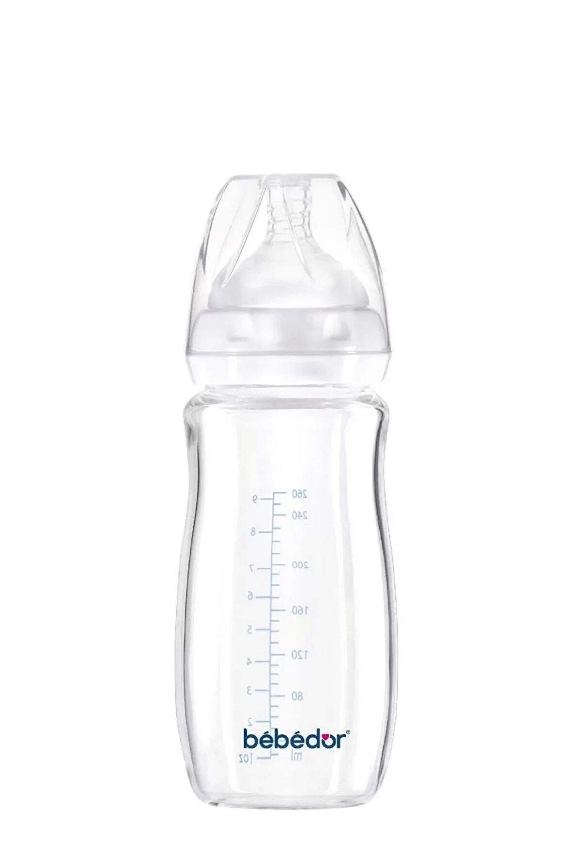 Geniş Ağızlı Isıya Dayanıklı Cam Biberon 260 ml 51301