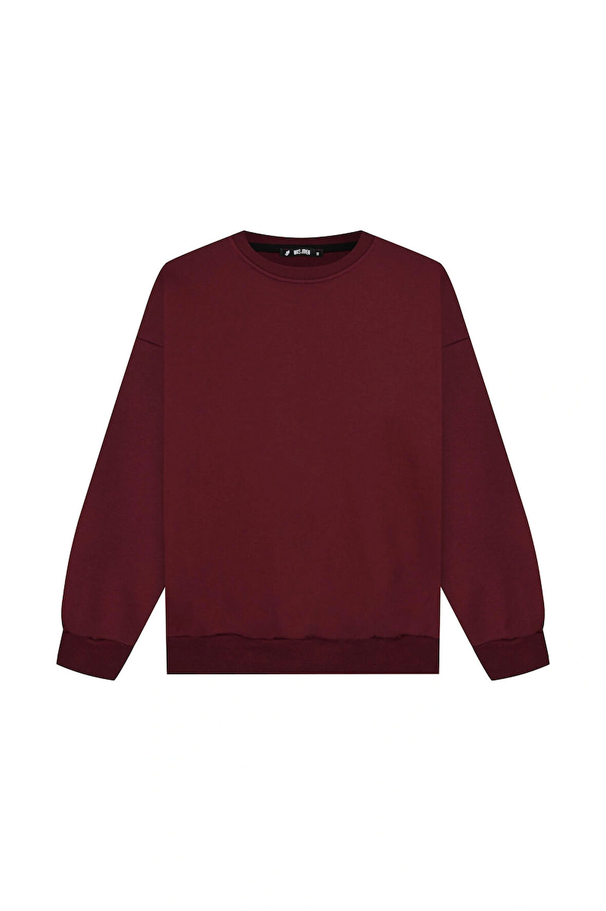 Unisex Basic Bisiklet Yaka İçi Polarlı Oversize Sweatshirt