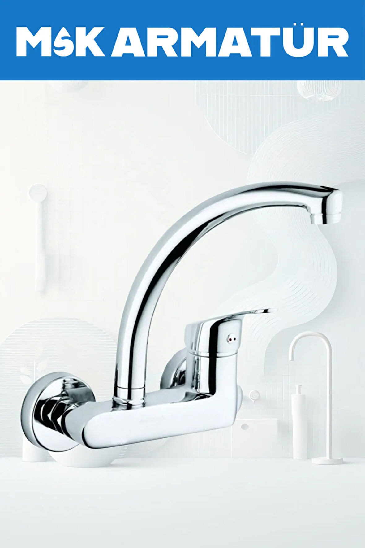 KROM DUVARDAN MİX EVİYE VE LAVABO BATARYASI